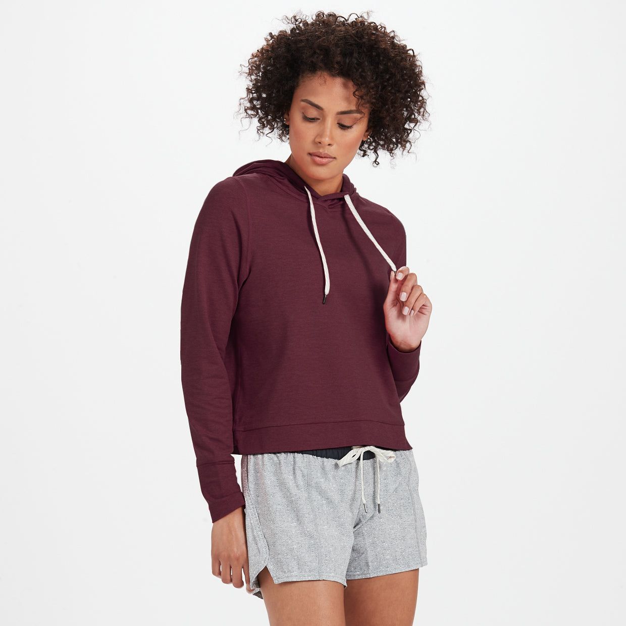 Halo Essential Hoodie | Cerise Heather sold by Vuori product image thumbnail 2
