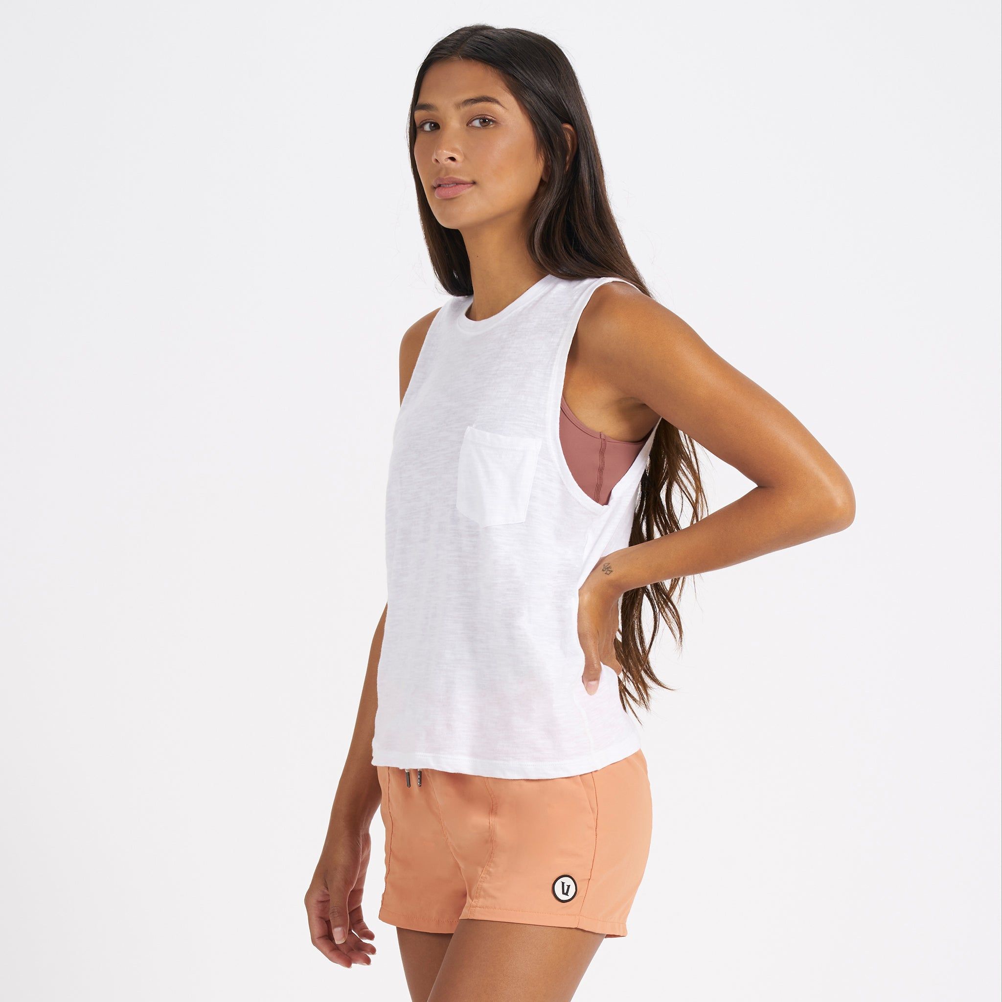 Sunset Tank | White sold by Vuori product image thumbnail 2