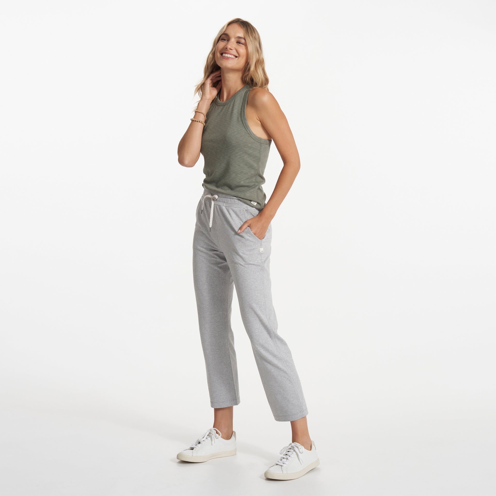 Sunrise High Neck Tank | Pistachio sold by Vuori product image thumbnail 5