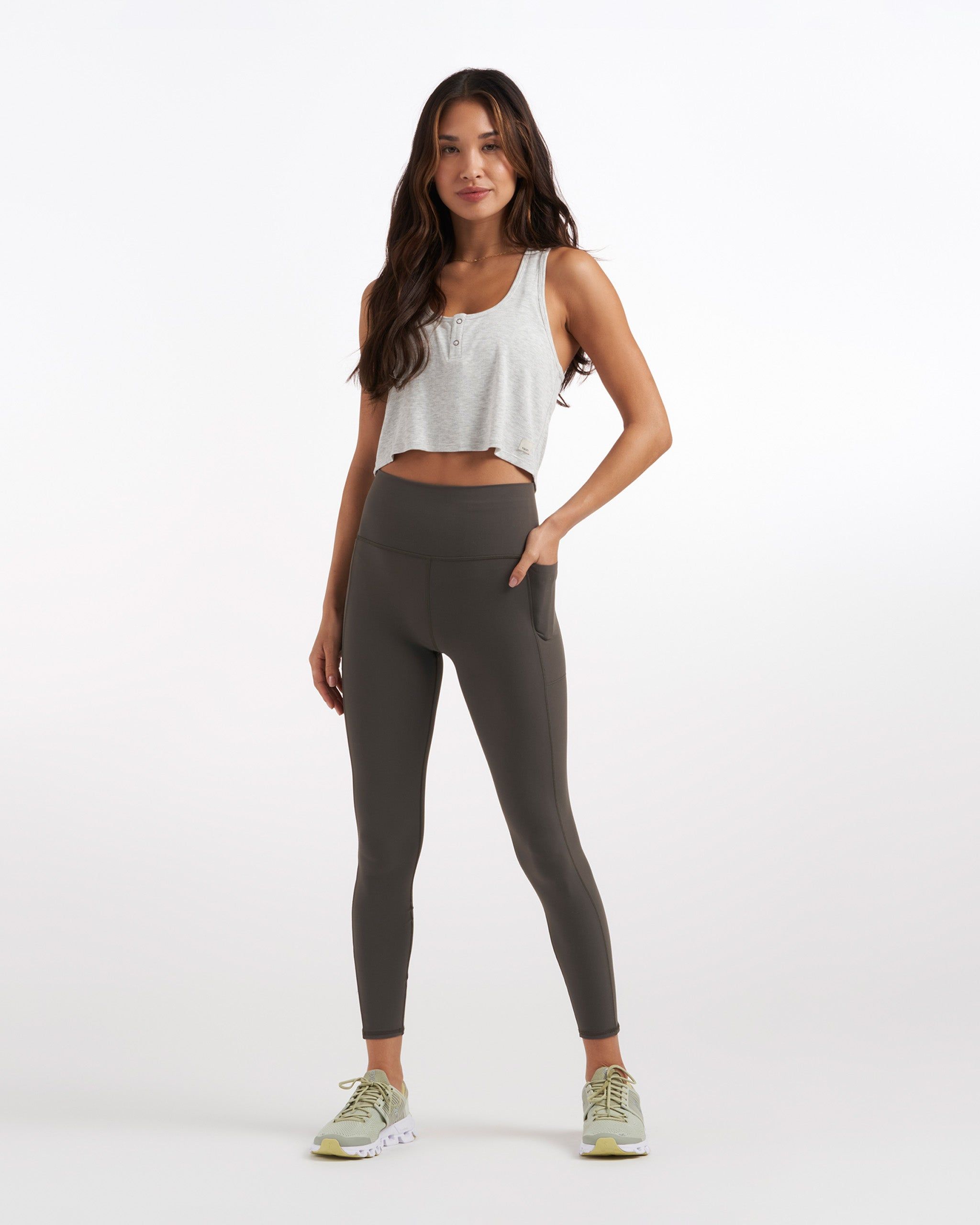 Cove Crop Tank | Light Heather Grey sold by Vuori product image thumbnail 5