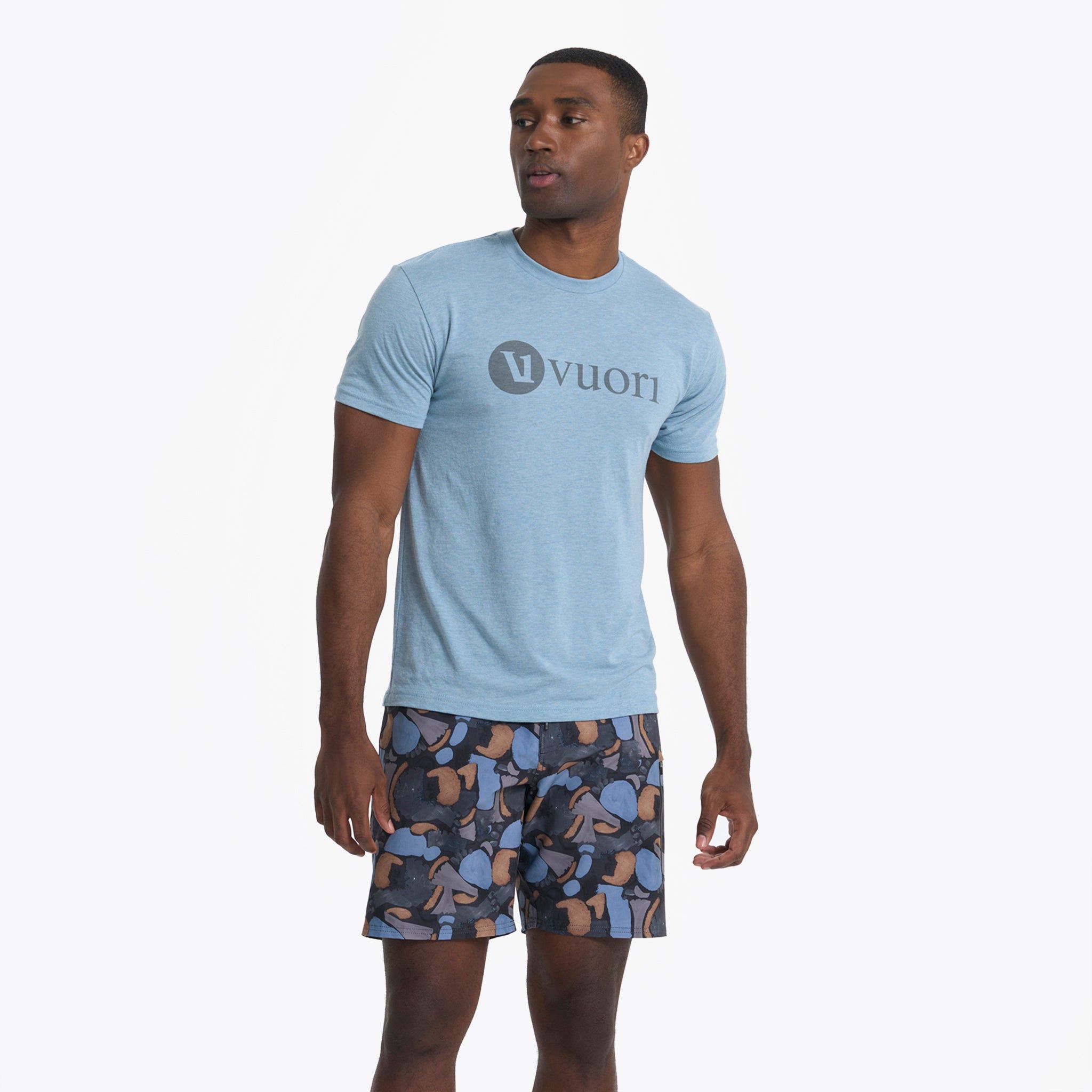 V1 Vuori Wordmark Logo Tee | Light Cloud sold by Vuori product image thumbnail 2