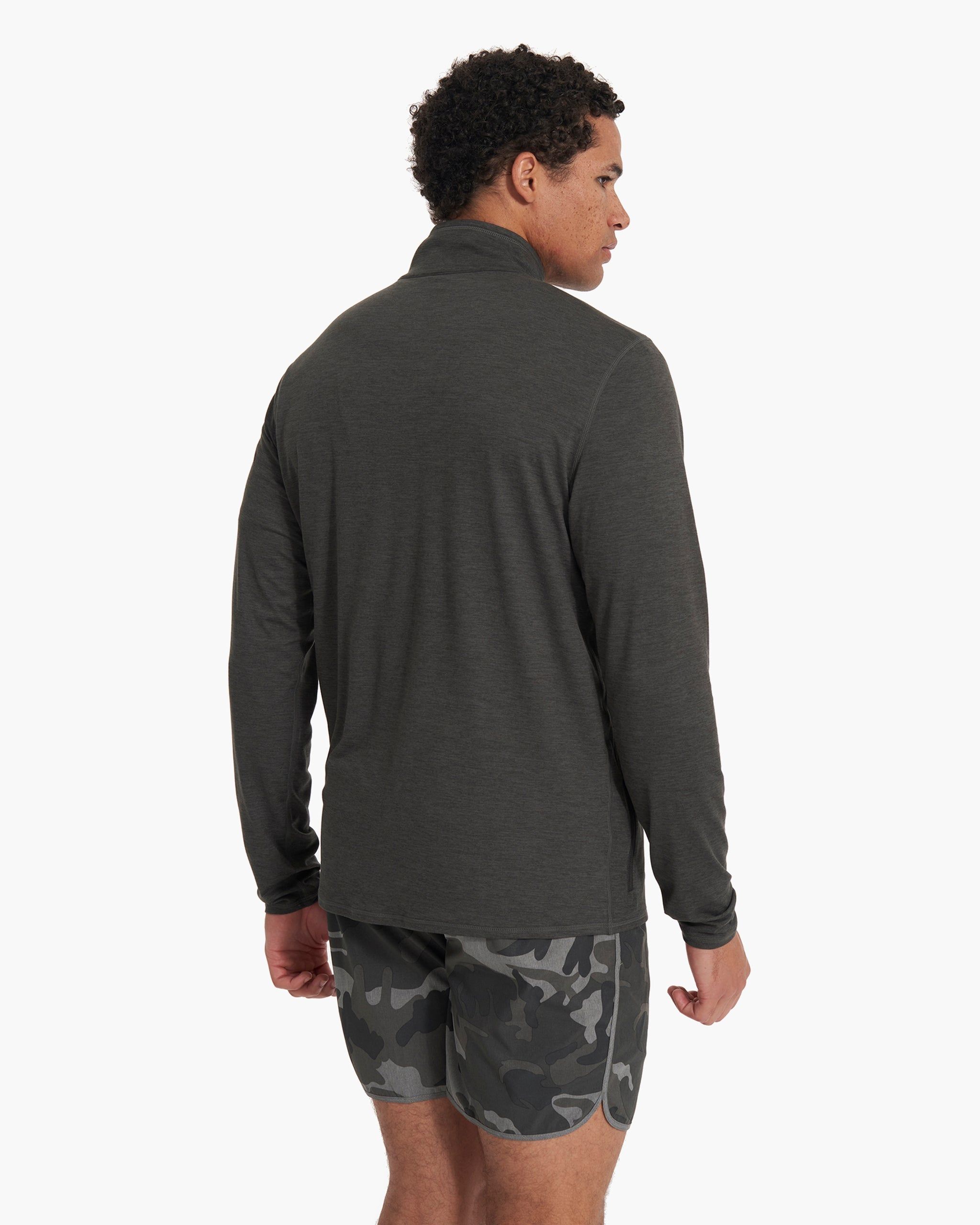 Ease Performance Half Zip | Charcoal Heather sold by Vuori product image thumbnail 4
