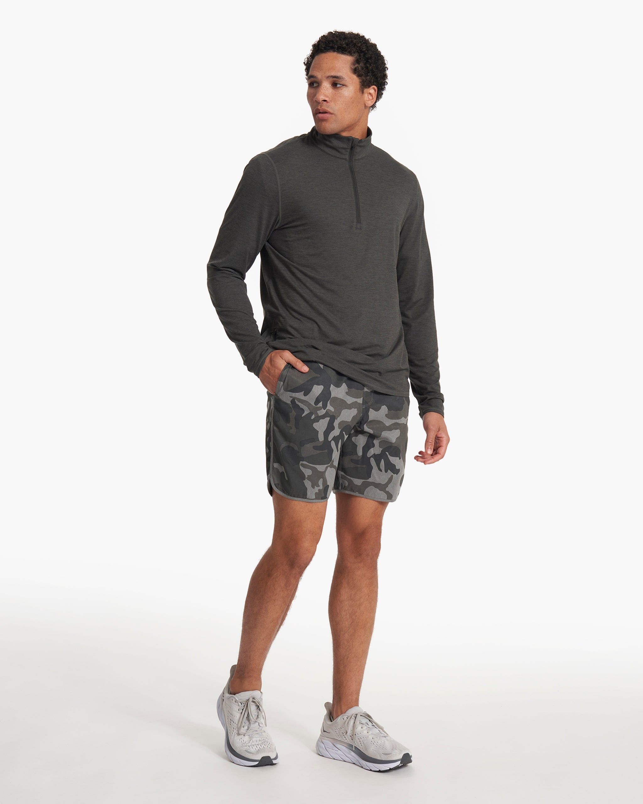 Ease Performance Half Zip | Charcoal Heather sold by Vuori product image thumbnail 6