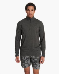 Ease Performance Half Zip | Charcoal Heather sold by Vuori