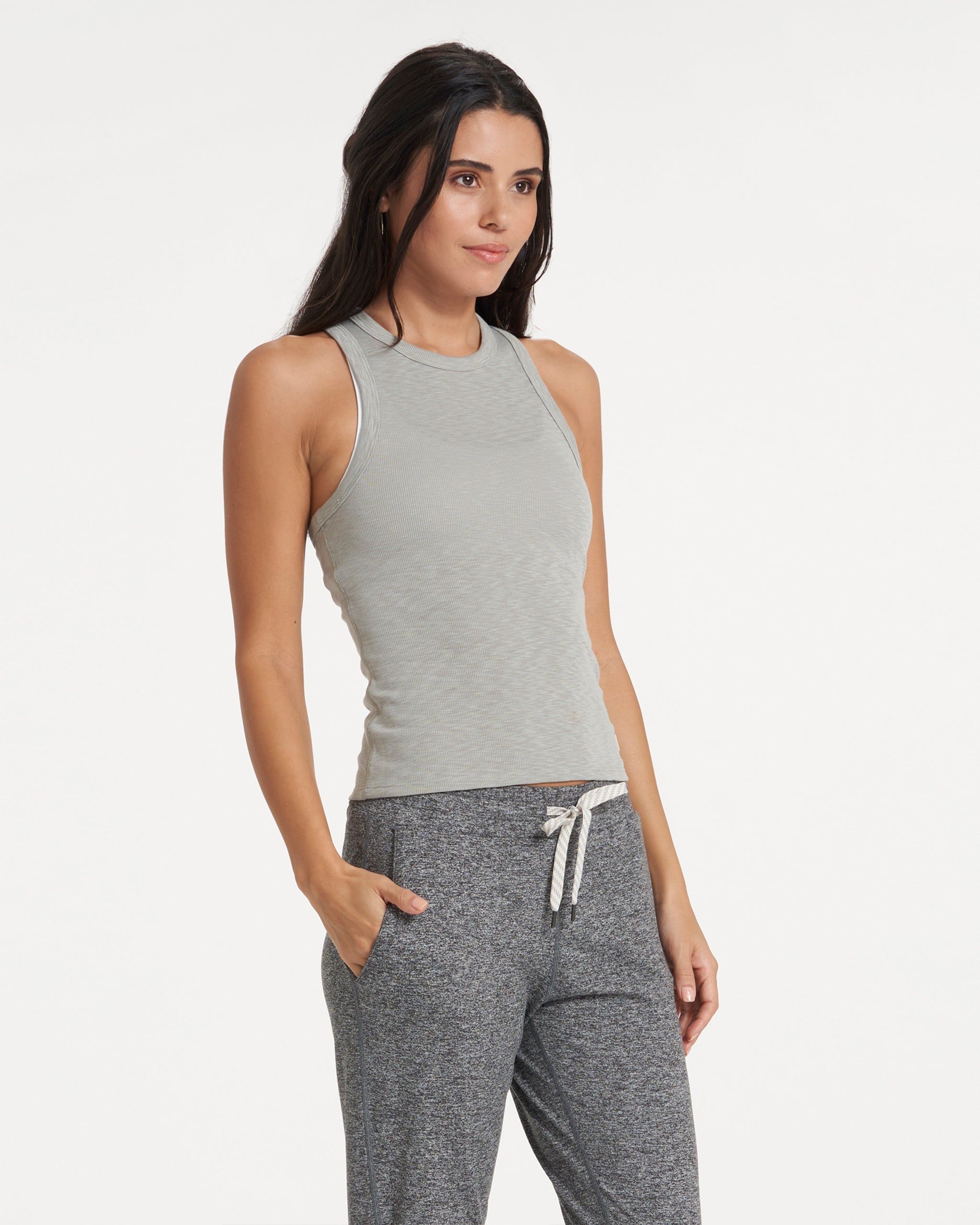 Sunrise High Neck Tank | Eucalyptus sold by Vuori product image thumbnail 3