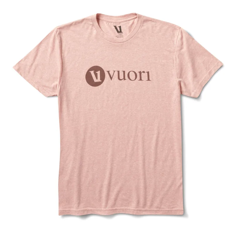 V1 Vuori Wordmark Logo Tee | Burnt Clay Heather sold by Vuori