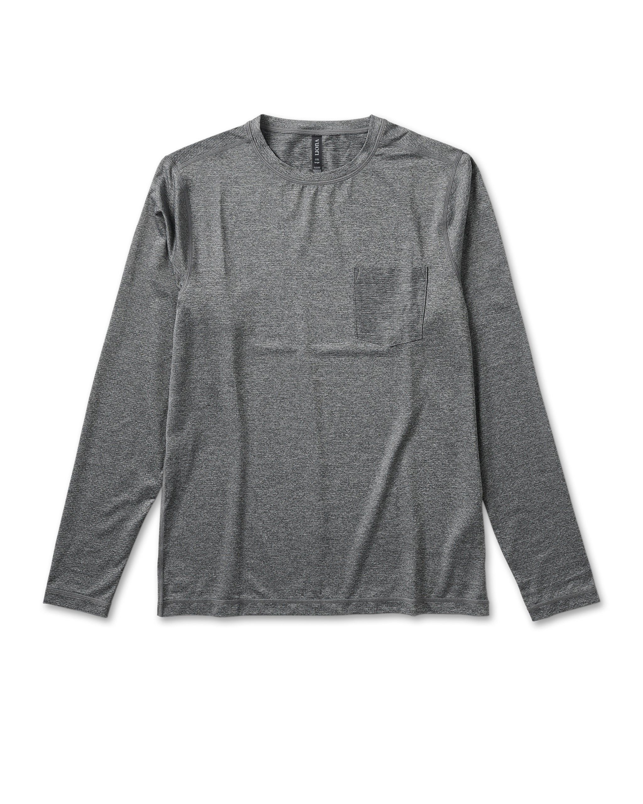 Long-Sleeve Tradewind Performance Tee | Heather Grey sold by Vuori