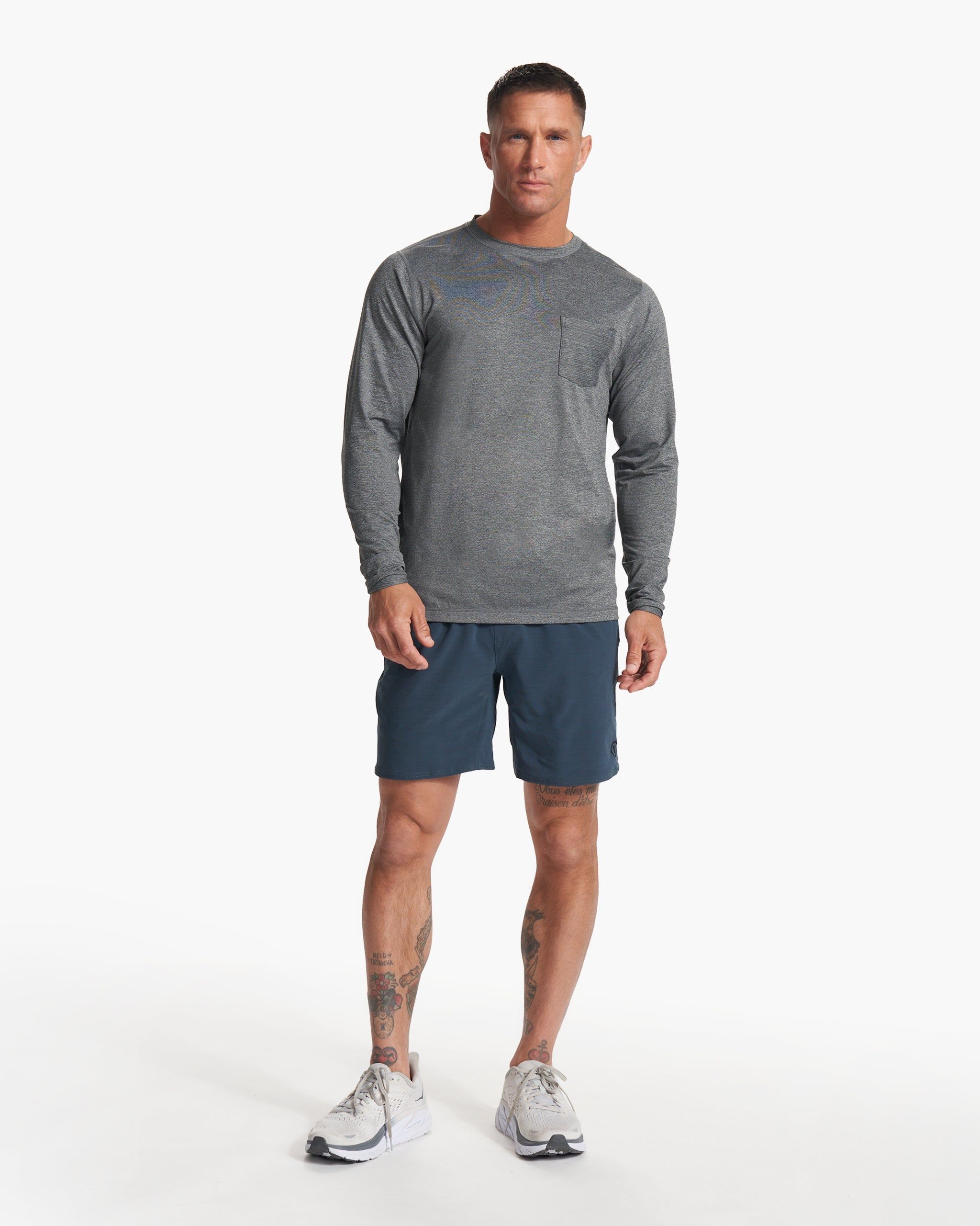 Long-Sleeve Tradewind Performance Tee | Heather Grey sold by Vuori product image thumbnail 5
