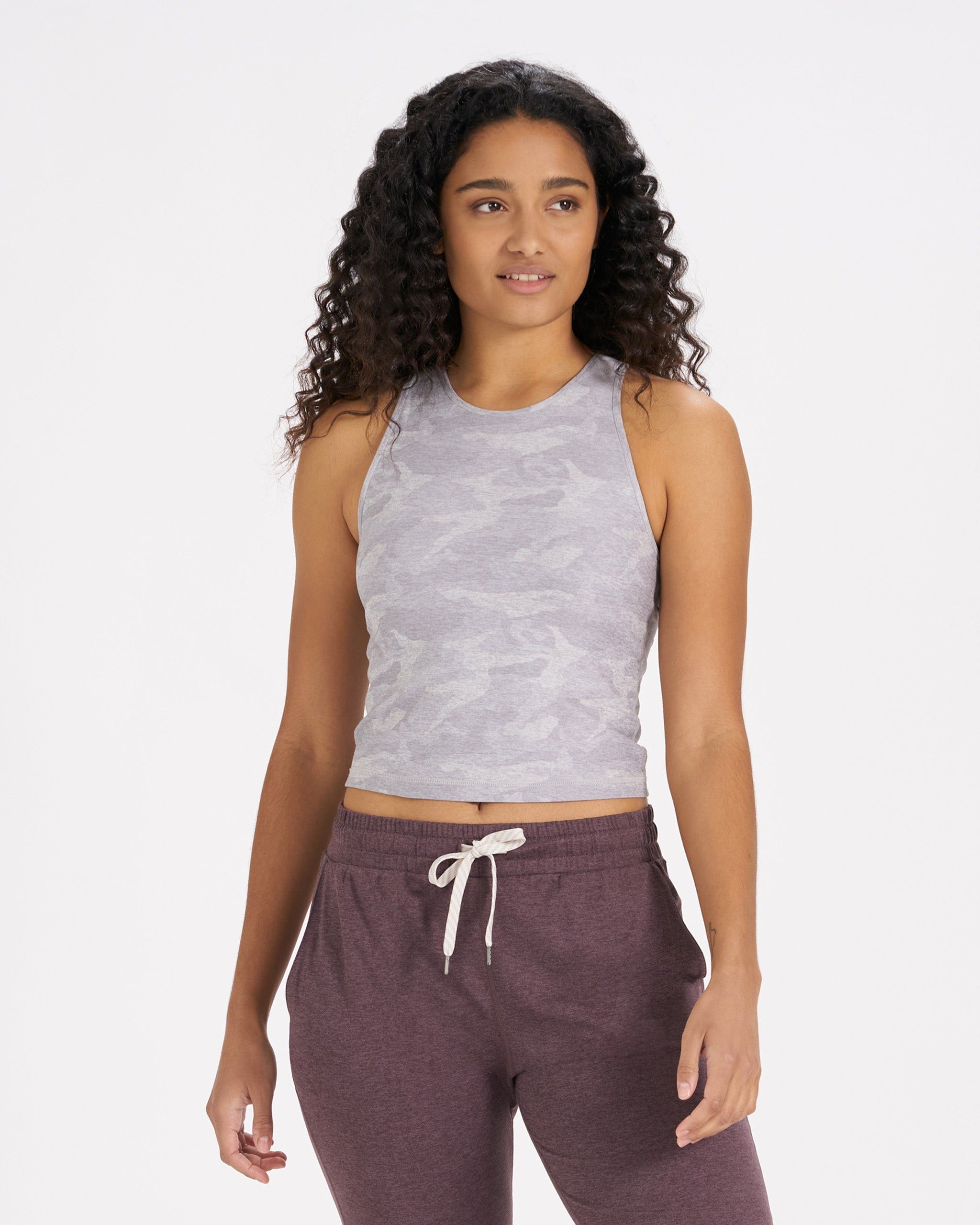 Elevation Plyo Tank | Pale Heather Camo sold by Vuori