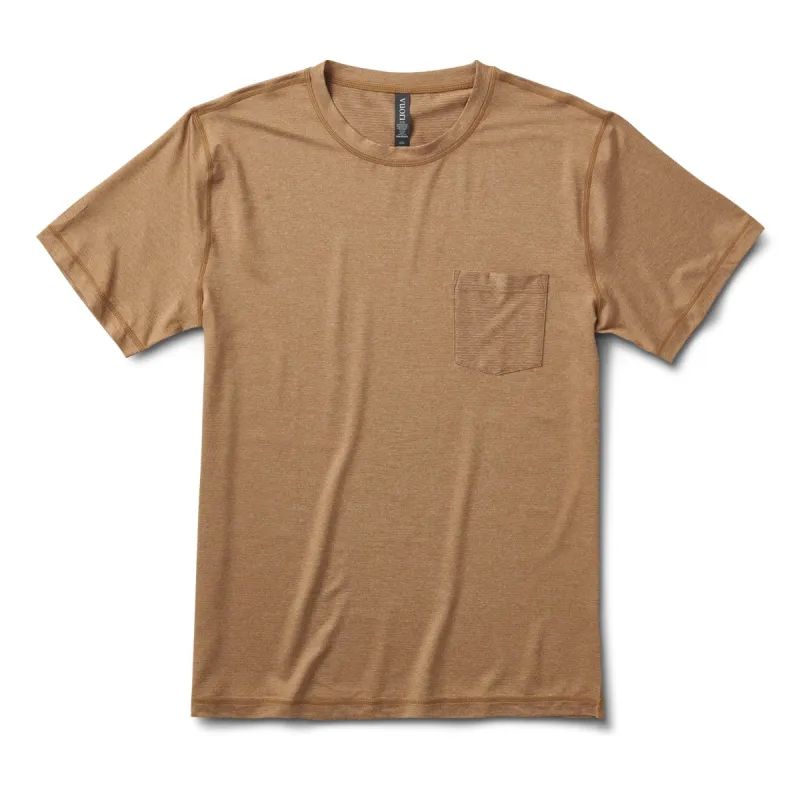 Tradewind Performance Tee | Tobacco Heather sold by Vuori