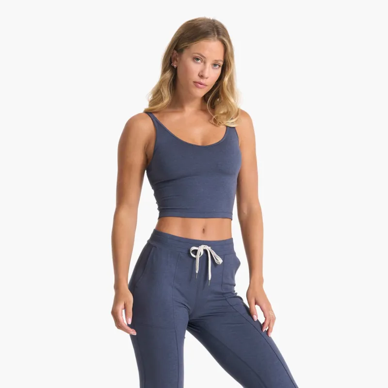Halo Performance Crop | Azure Heather sold by Vuori