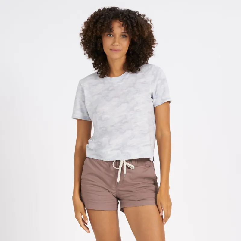 Sunset Tee | Pale Grey Camo sold by Vuori