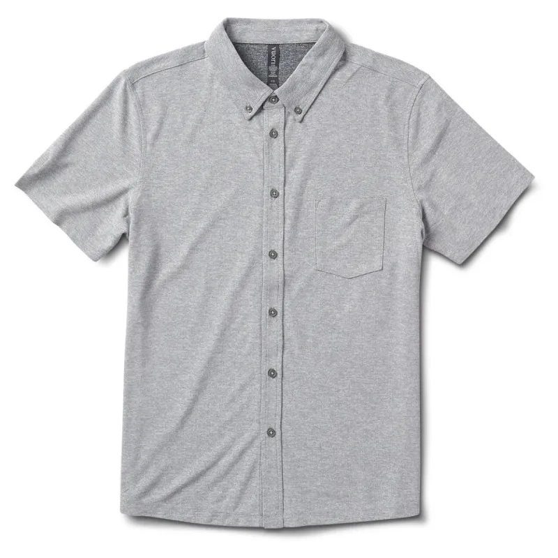 Short-Sleeve Ace Button Up | Light Grey sold by Vuori