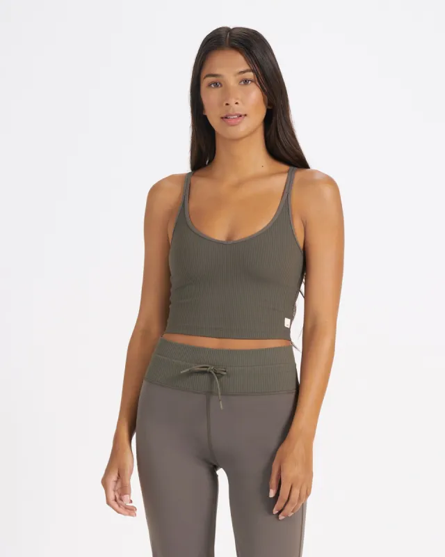 Rib Crop Tank | Oregano sold by Vuori