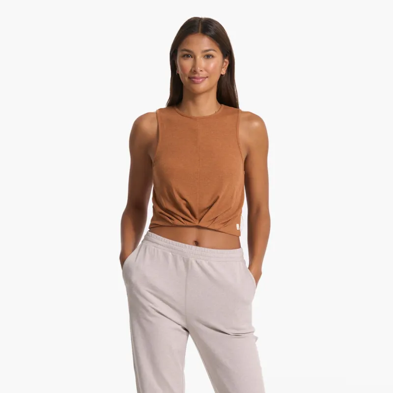 Cove High Neck Tank | Dark Palo Santo Heather sold by Vuori