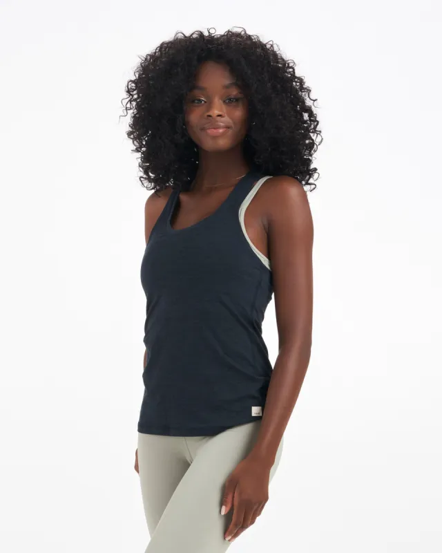 Lux Performance Tank | Ink Heather sold by Vuori