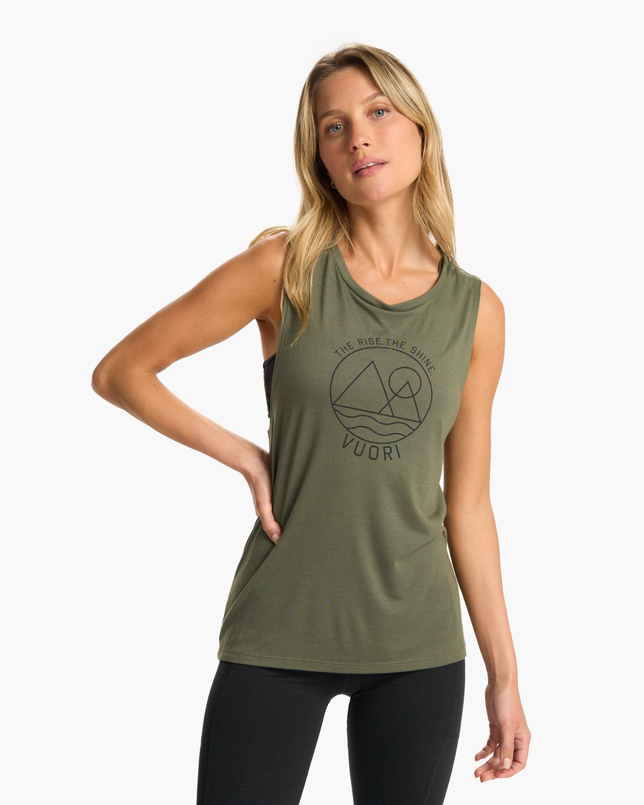 The Rise The Shine Tank | Oregano sold by Vuori product image thumbnail 2