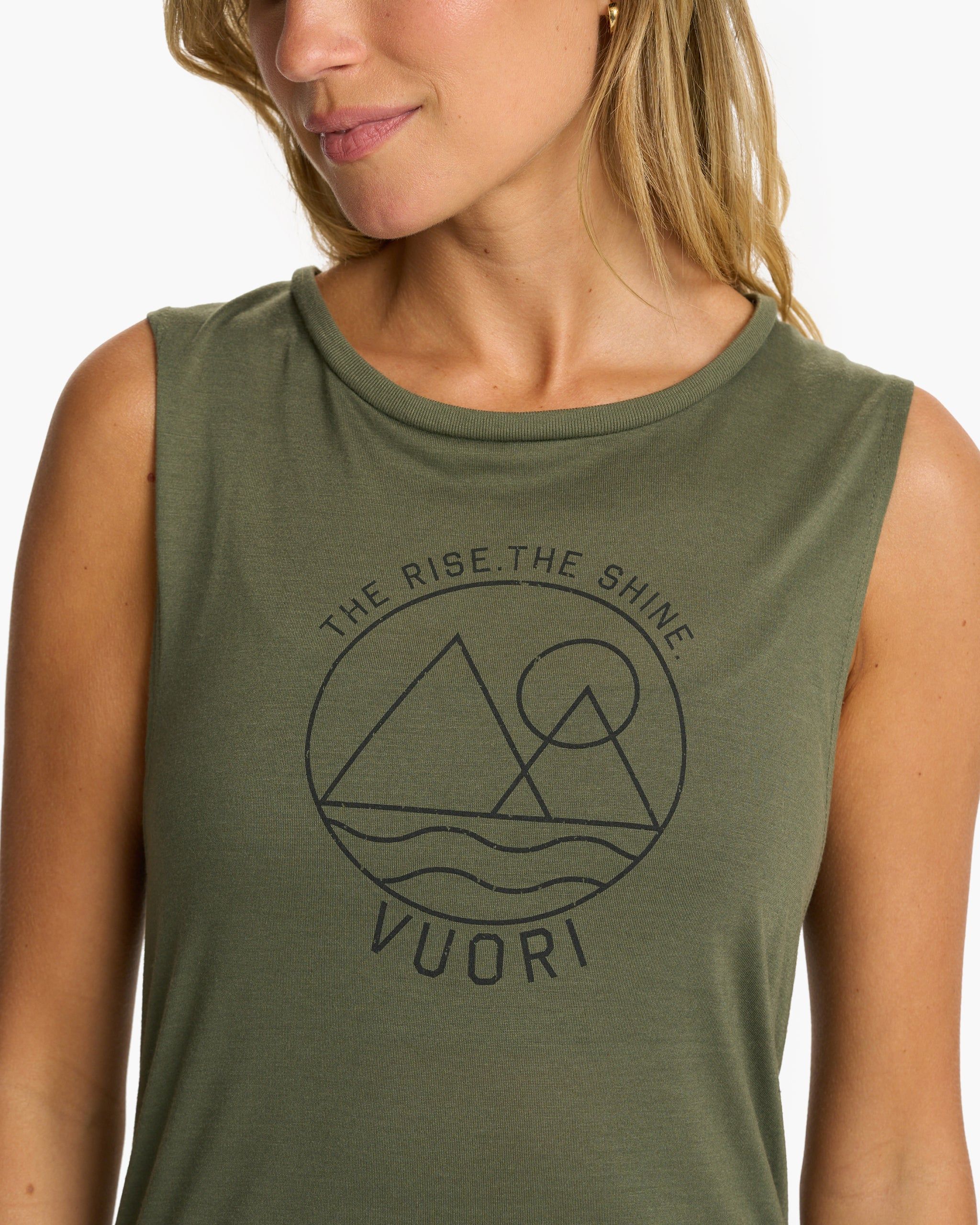 The Rise The Shine Tank | Oregano sold by Vuori product image thumbnail 3