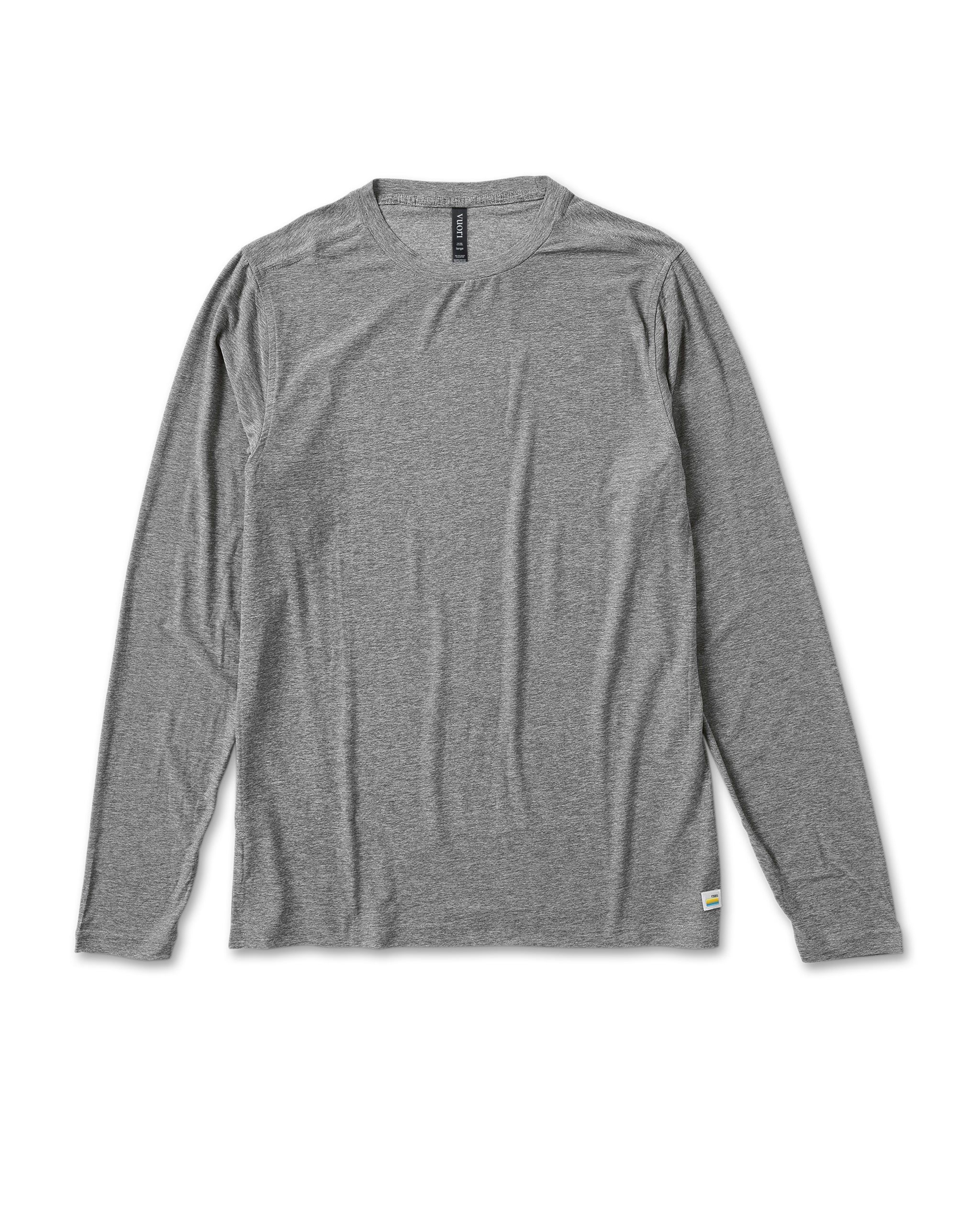 Long-Sleeve Strato Tech Tee | Heather Grey sold by Vuori