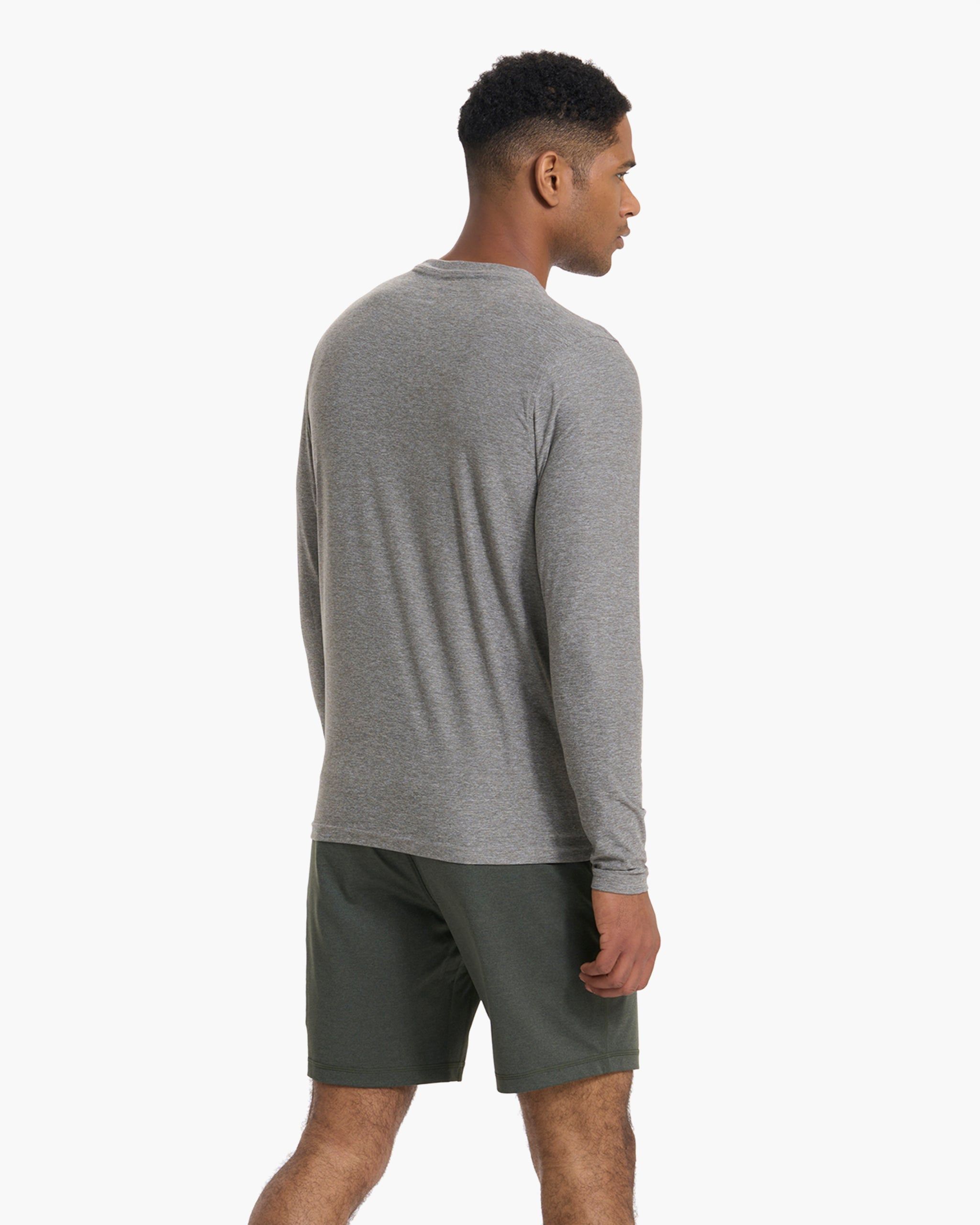 Long-Sleeve Strato Tech Tee | Heather Grey sold by Vuori product image thumbnail 4