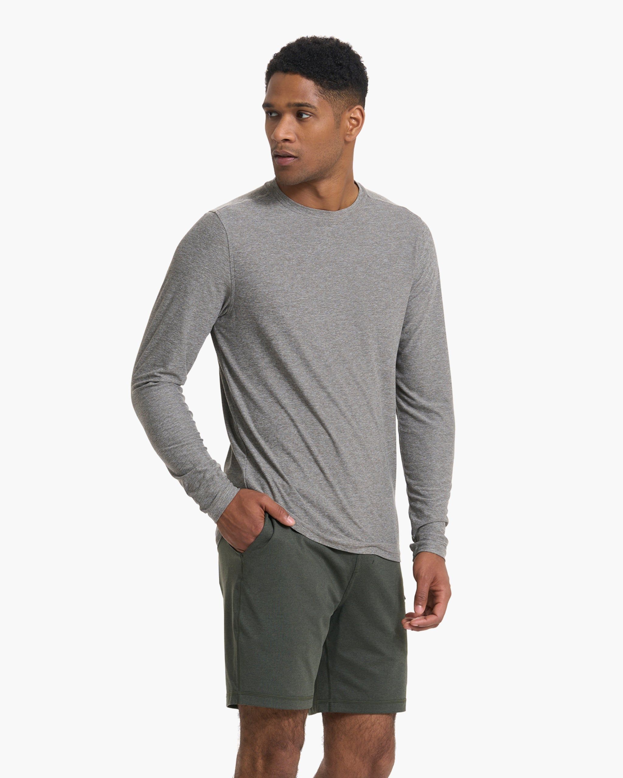 Long-Sleeve Strato Tech Tee | Heather Grey sold by Vuori product image thumbnail 2