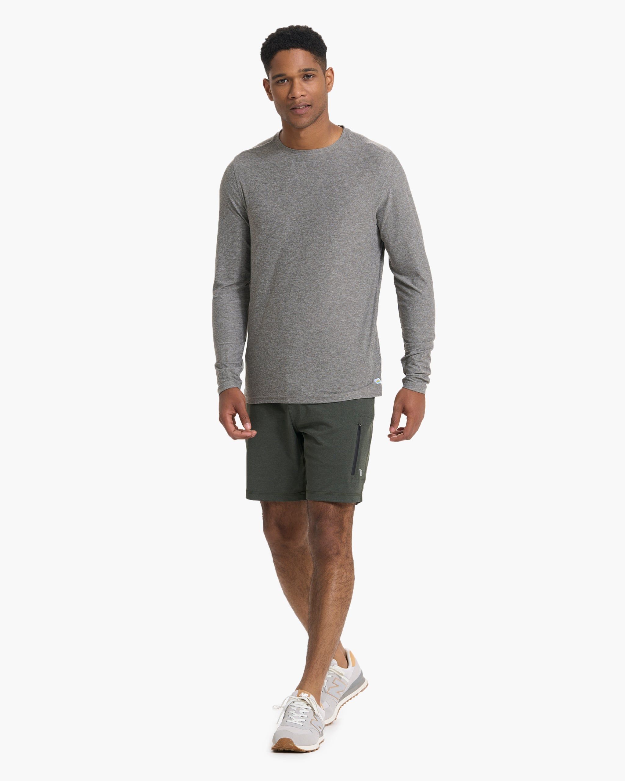 Long-Sleeve Strato Tech Tee | Heather Grey sold by Vuori product image thumbnail 5