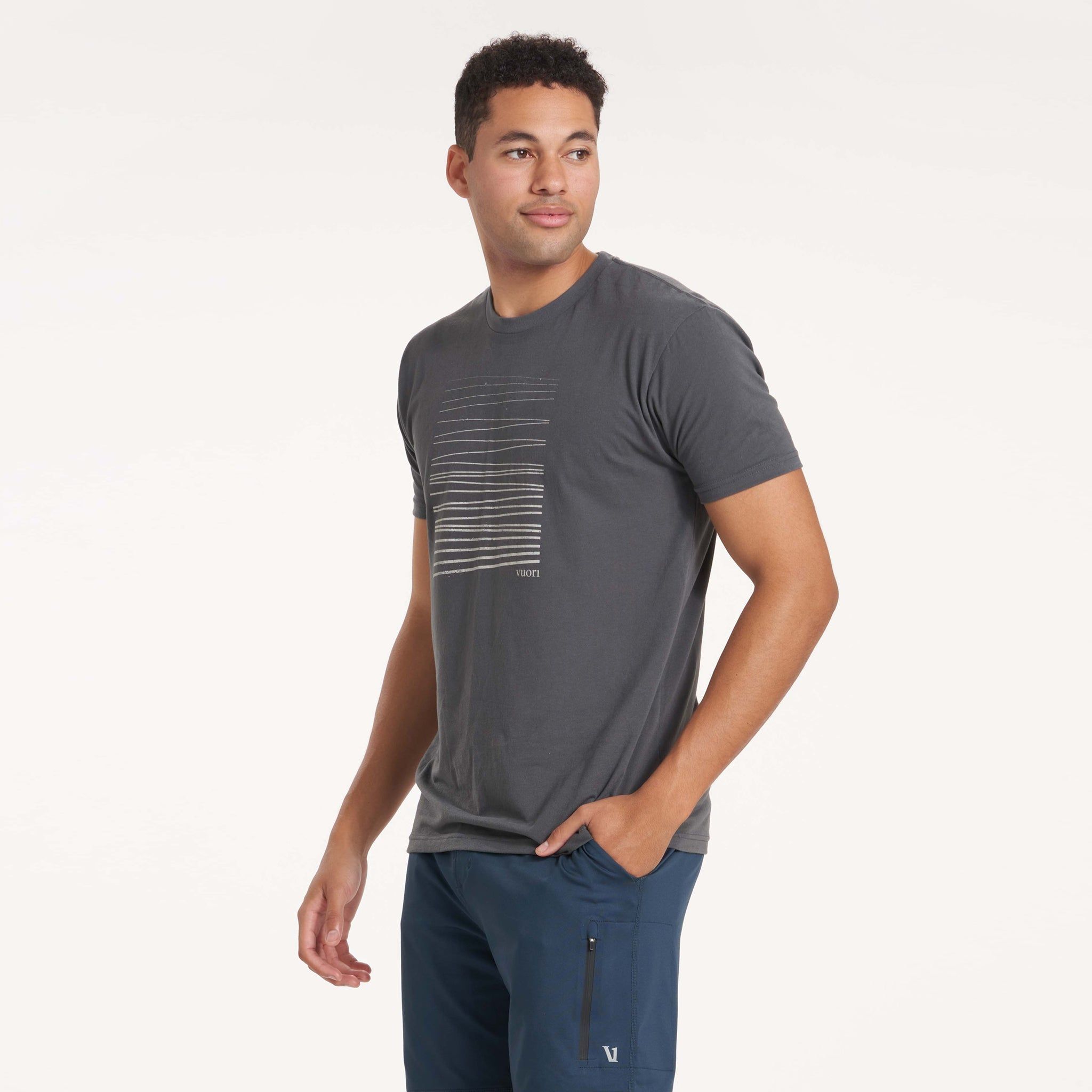 Driftwood Tee | Charcoal sold by Vuori product image thumbnail 3