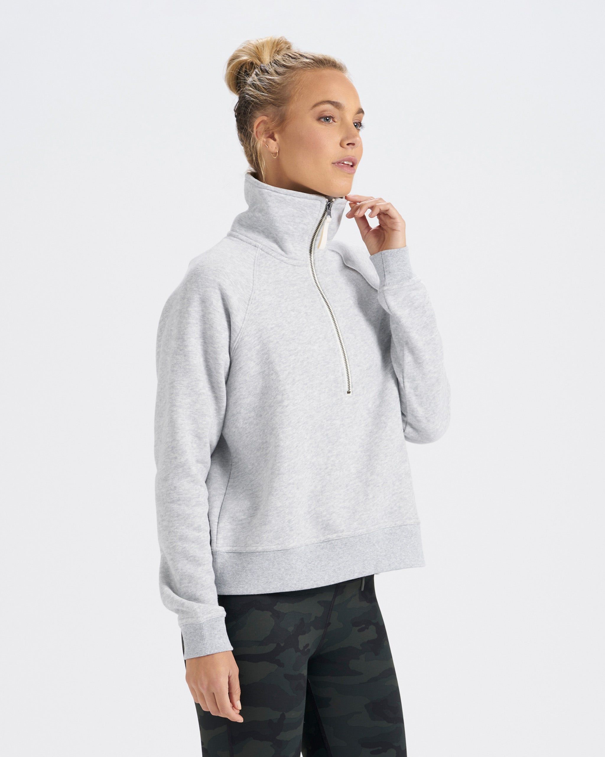 Restore Half Zip | Light Heather Grey sold by Vuori product image thumbnail 2