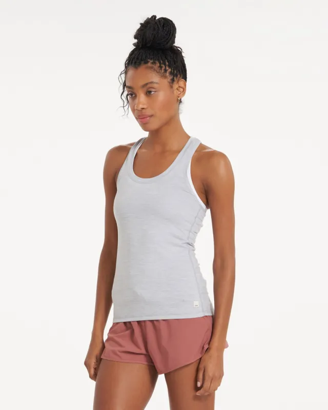 Lux Performance Tank | Platinum Heather sold by Vuori