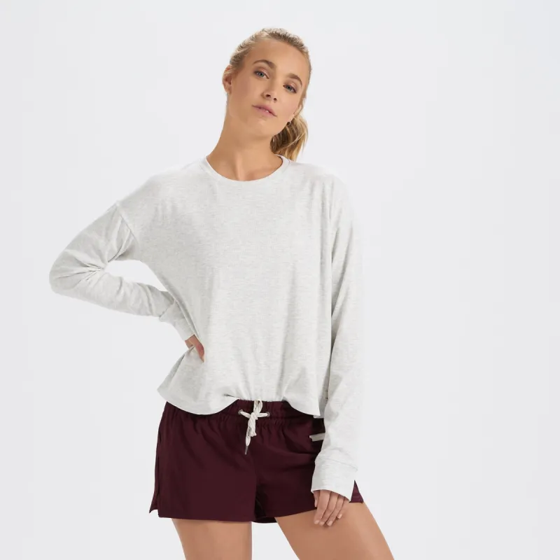 Long-Sleeve Pose Tee | White Heather sold by Vuori