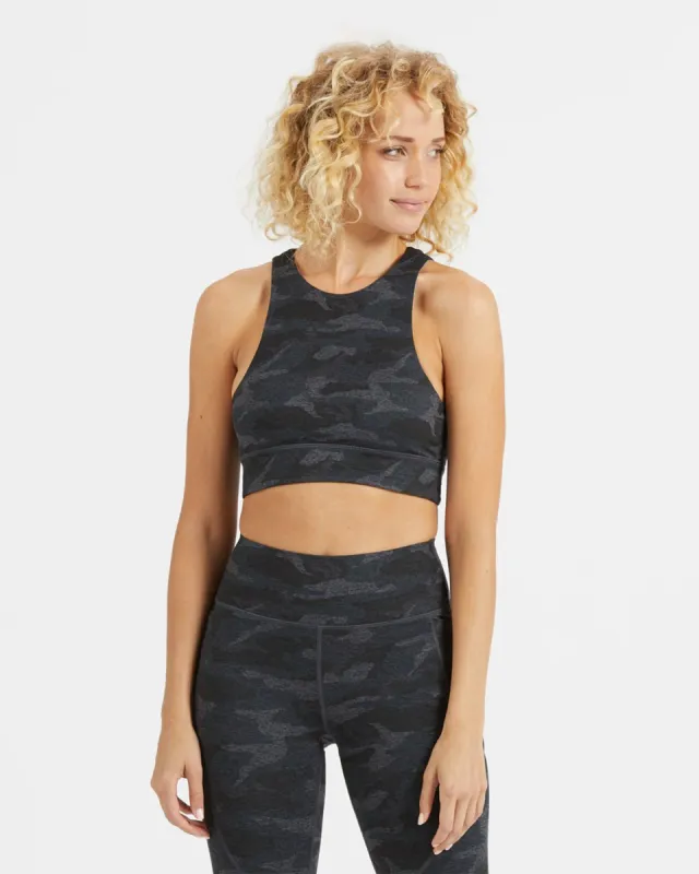 Elevation Bra | Black Camo sold by Vuori