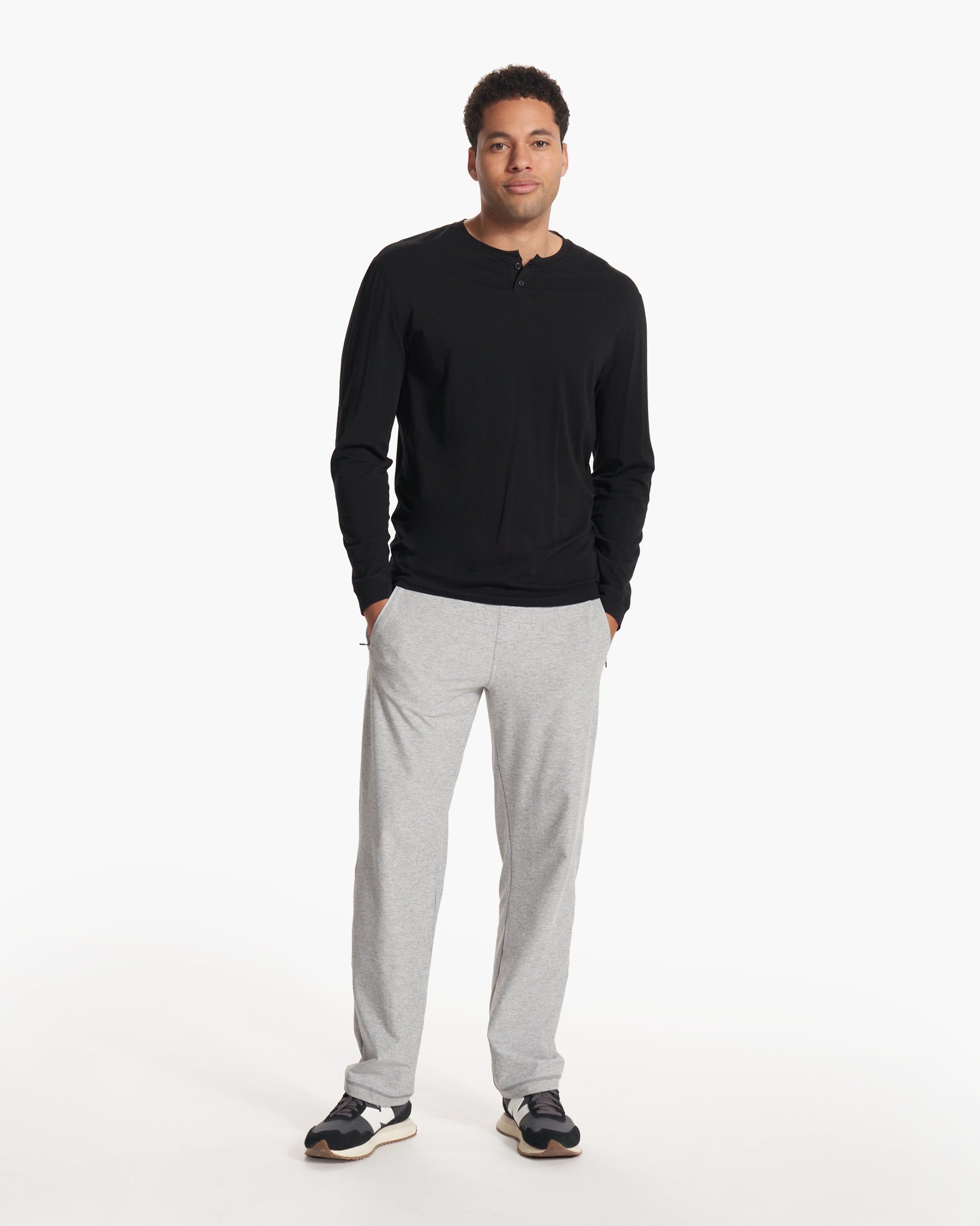 Long-Sleeve Ever Henley | Black sold by Vuori product image thumbnail 6
