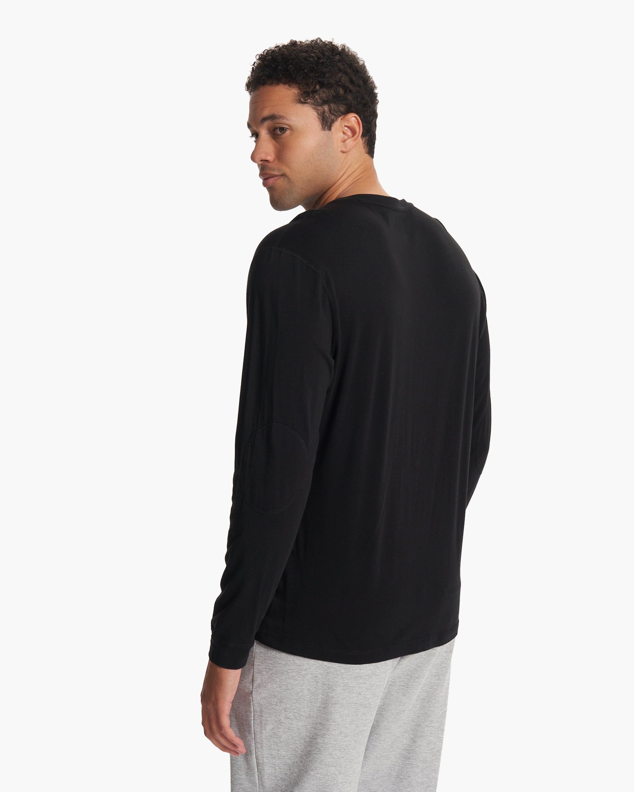 Long-Sleeve Ever Henley | Black sold by Vuori product image thumbnail 5
