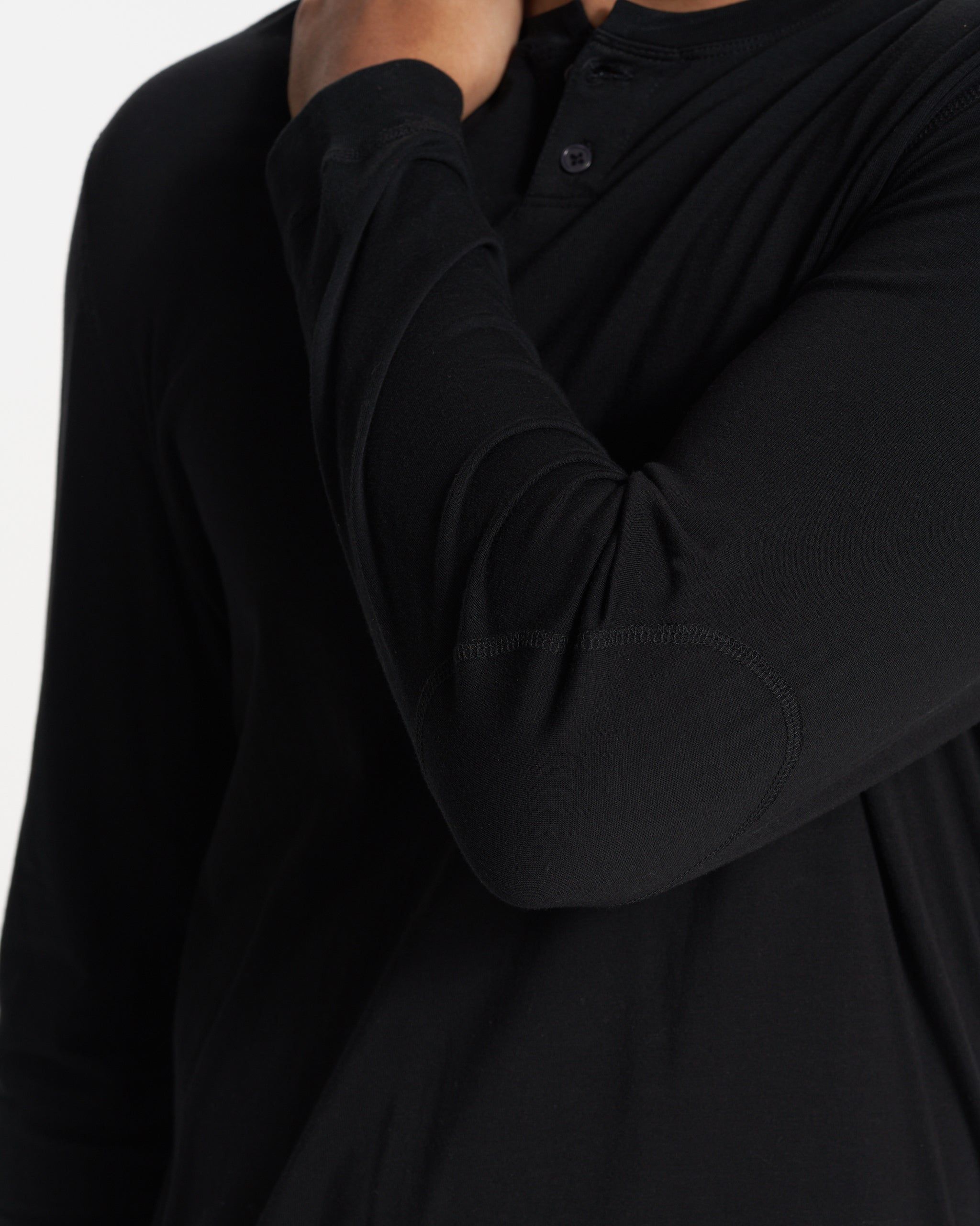 Long-Sleeve Ever Henley | Black sold by Vuori product image thumbnail 7