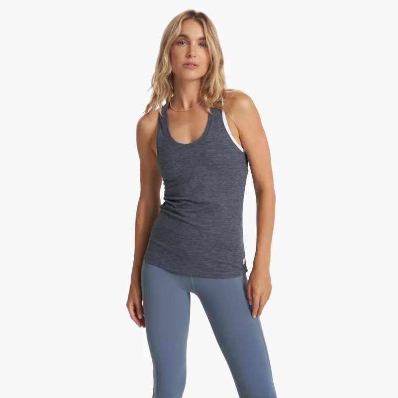 Lux Performance Tank | Azure Heather sold by Vuori