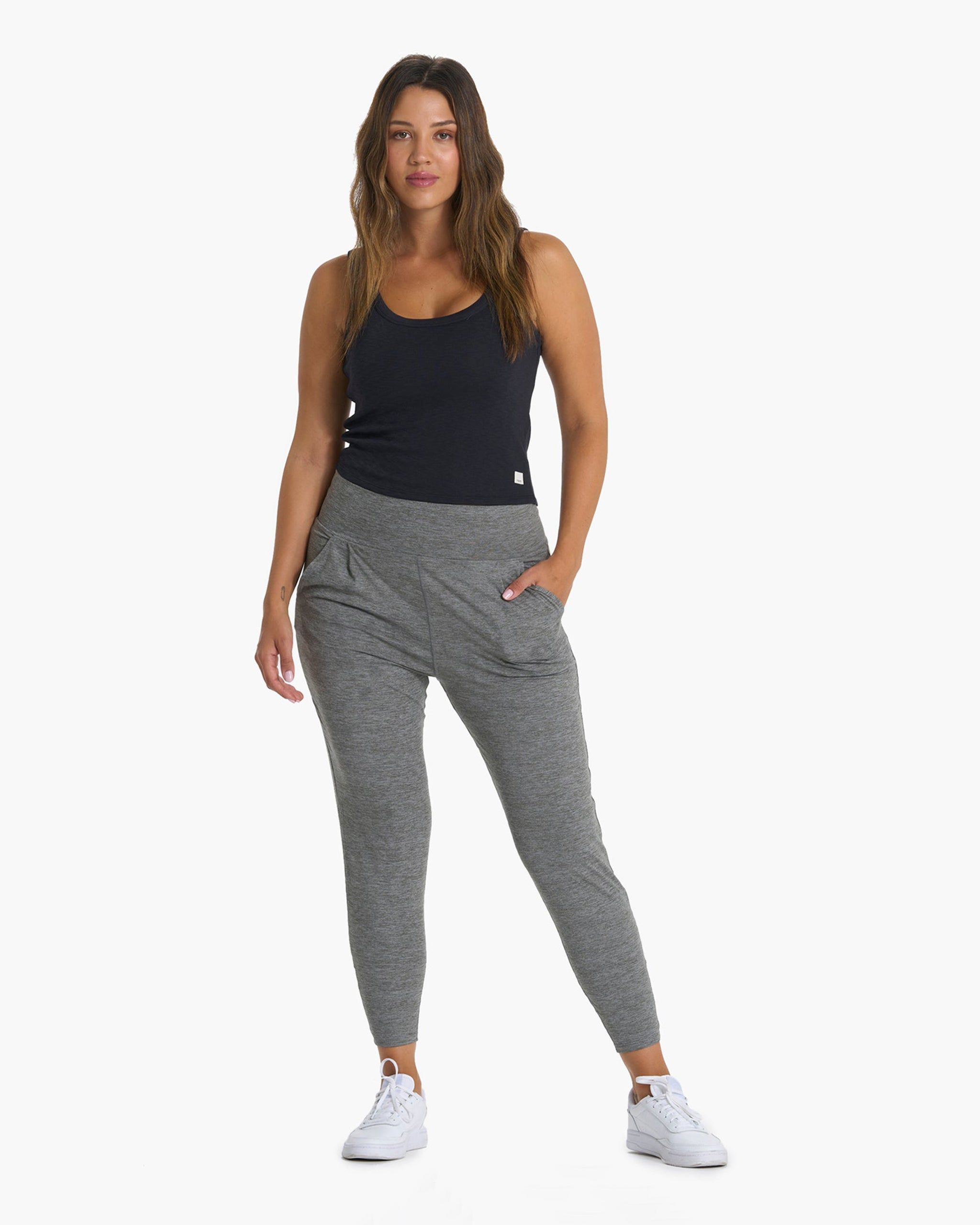 Sunrise Crop Tank | Black sold by Vuori product image thumbnail 3