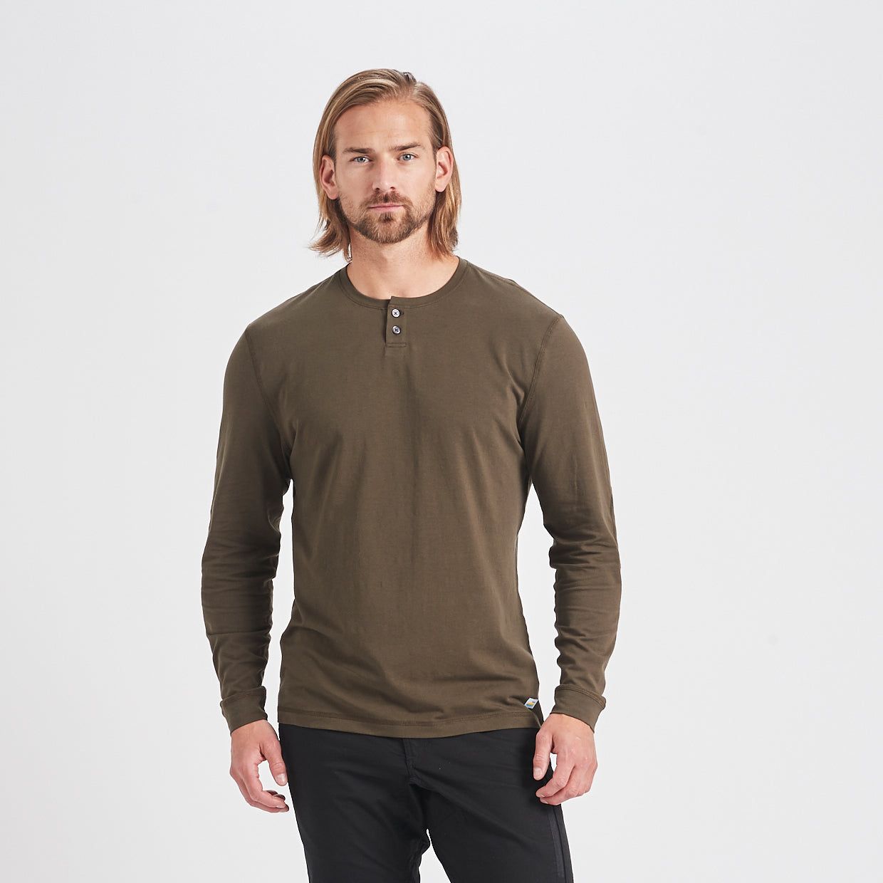 Long-Sleeve Ever Henley | Evergreen sold by Vuori product image thumbnail 2
