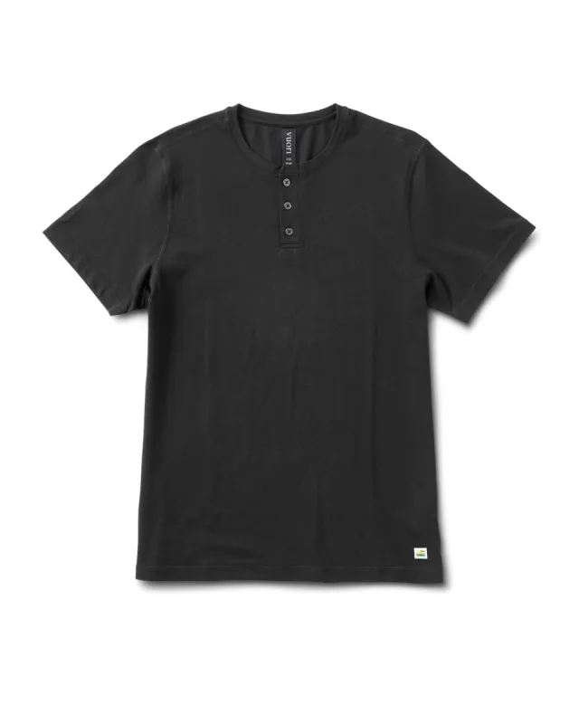 Short-Sleeve Ever Henley | Black sold by Vuori