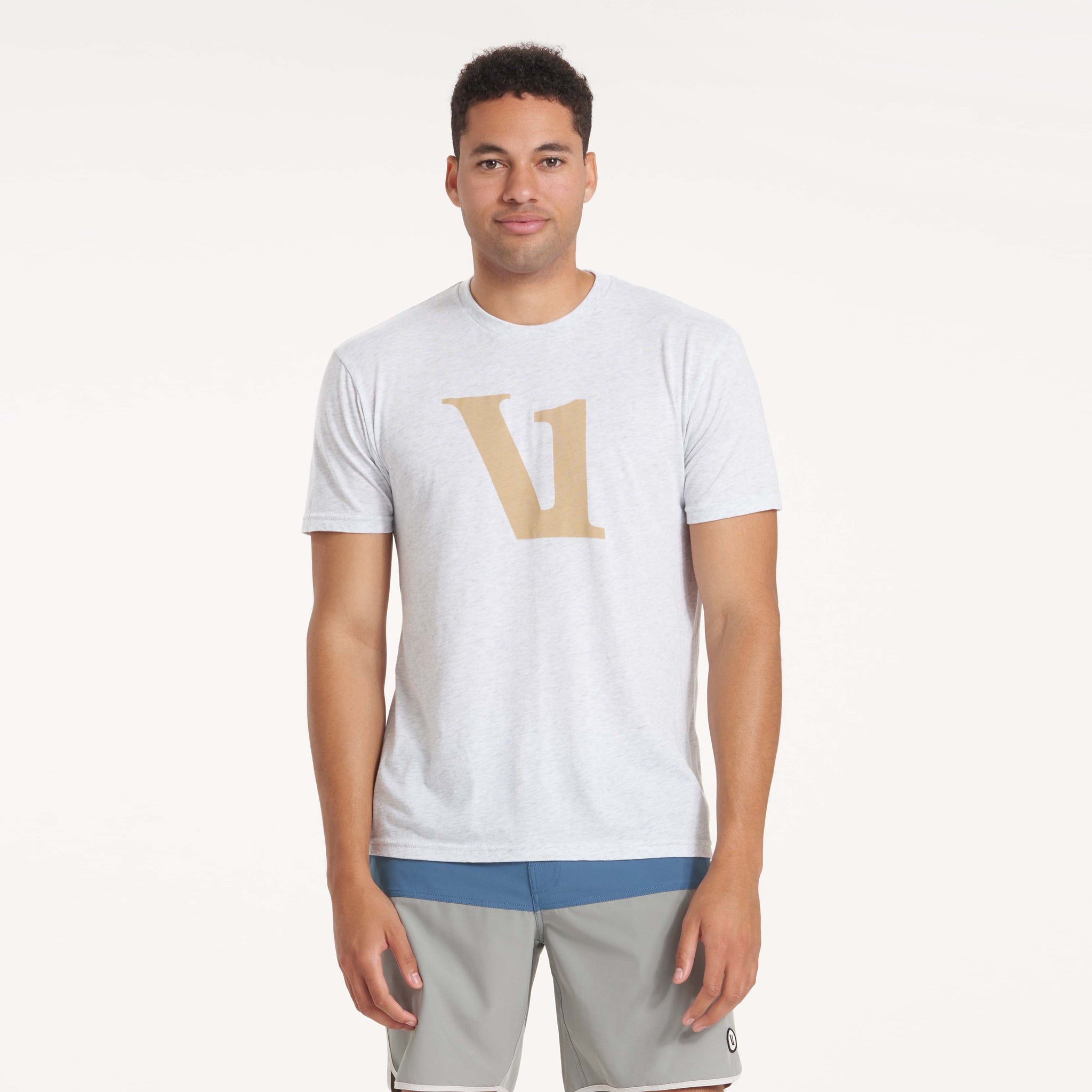 V1 Logo Tee | White Heather sold by Vuori product image thumbnail 2