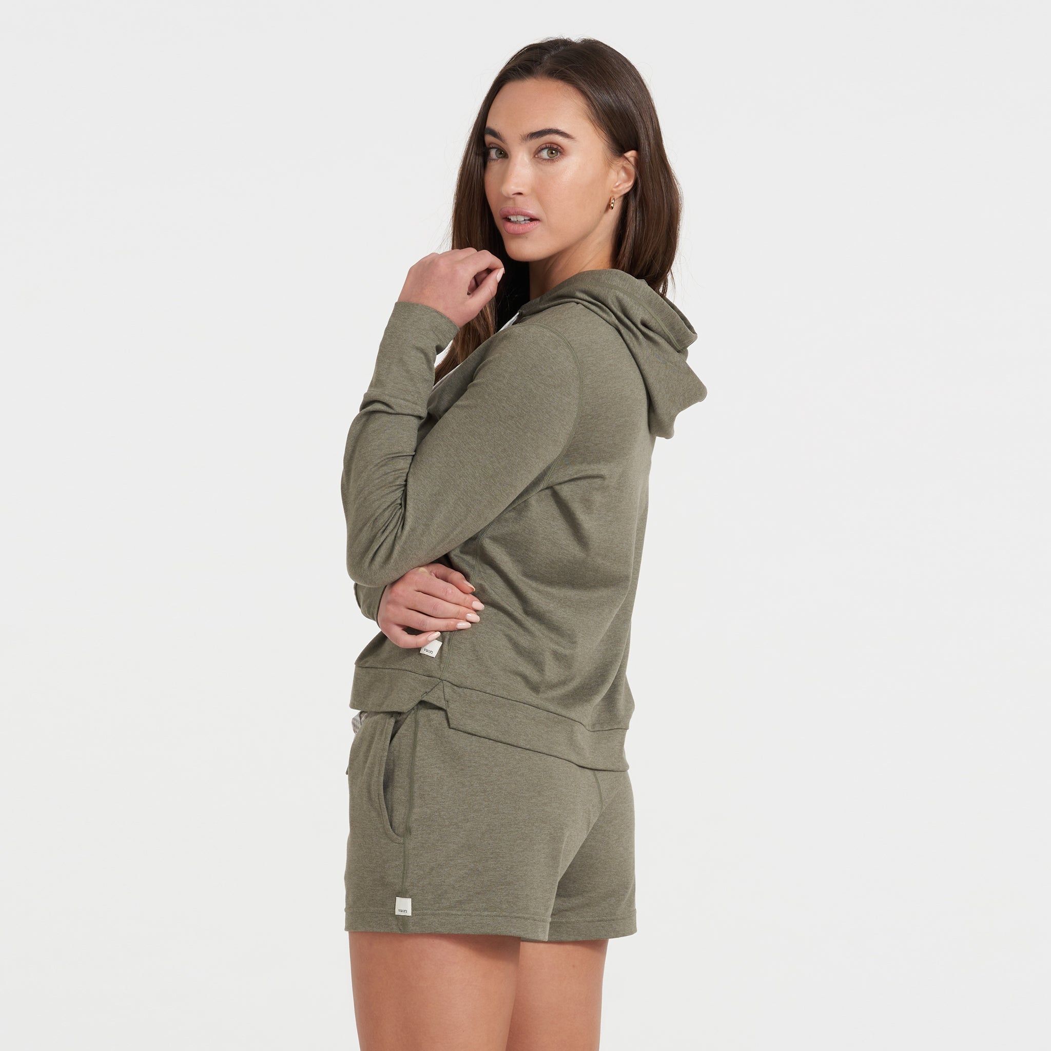 Halo Essential Hoodie | Light Oregano Heather sold by Vuori product image thumbnail 3