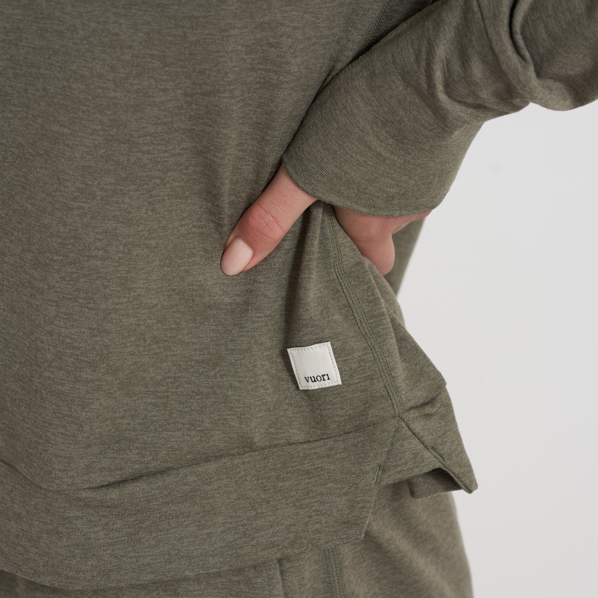 Halo Essential Hoodie | Light Oregano Heather sold by Vuori product image thumbnail 6