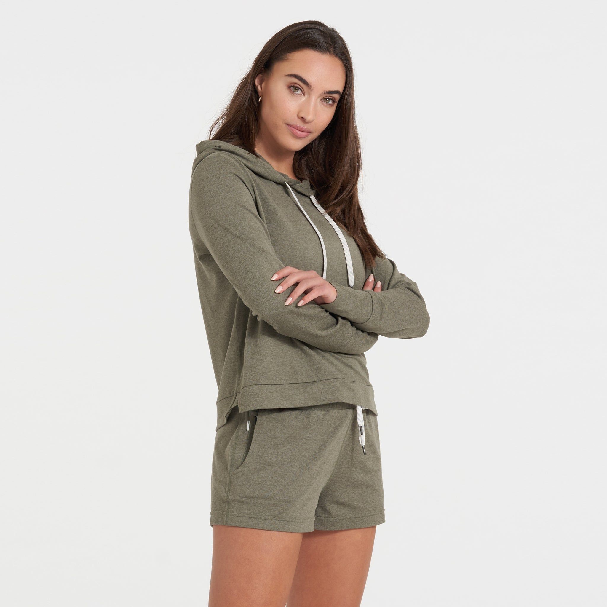 Halo Essential Hoodie | Light Oregano Heather sold by Vuori product image thumbnail 2