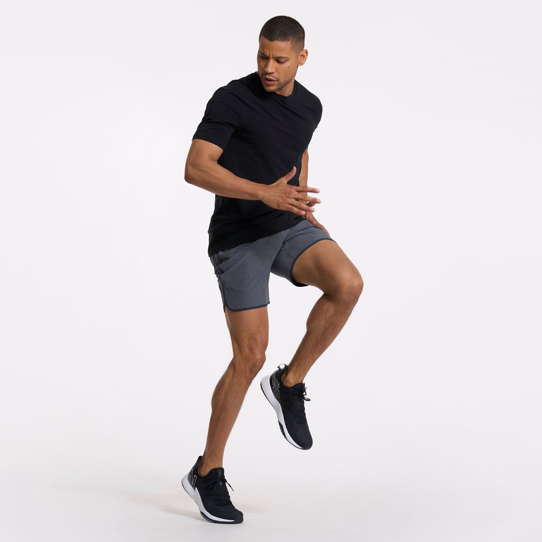 Banks Short | Engineered Charcoal Stripe sold by Vuori product image thumbnail 6