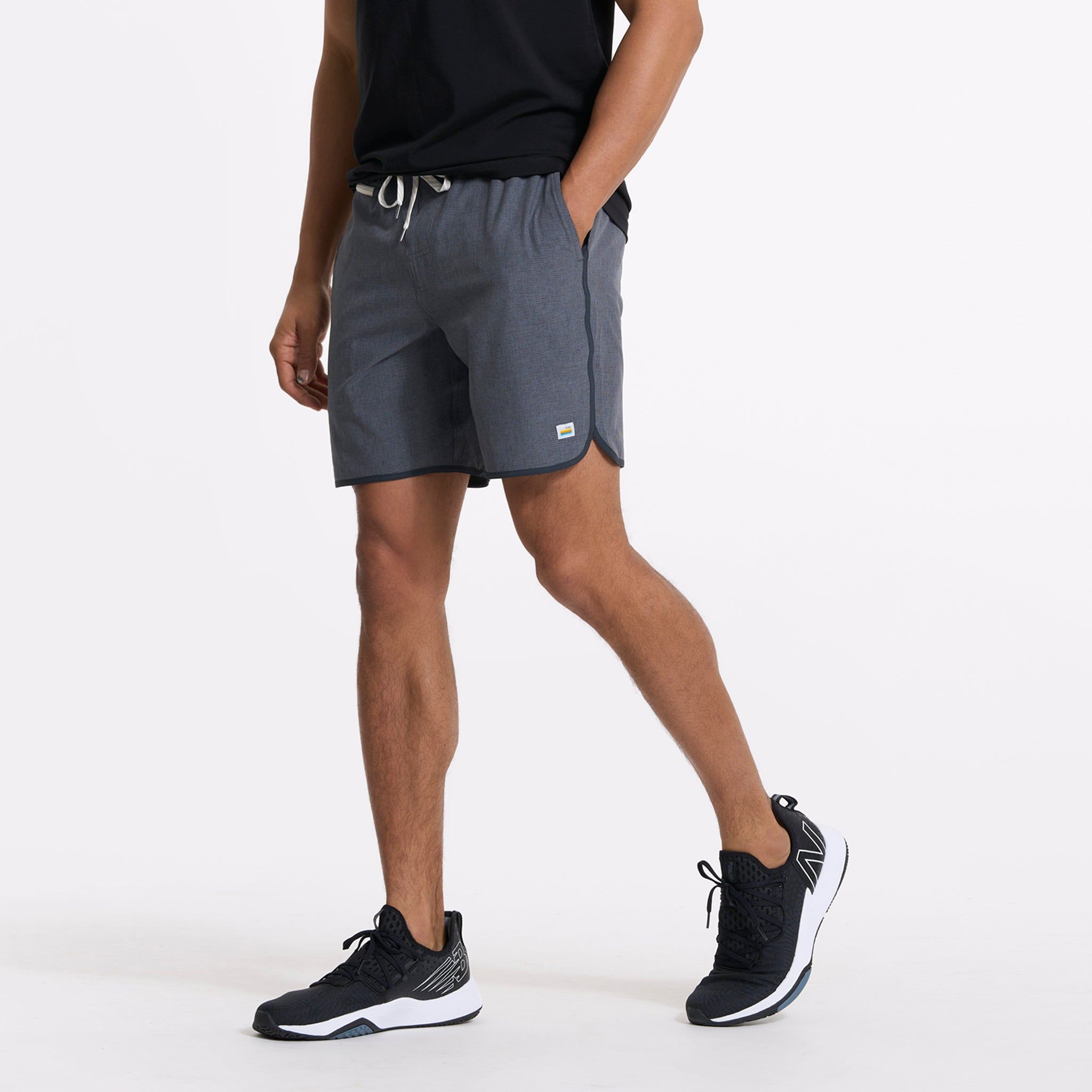 Banks Short | Engineered Charcoal Stripe sold by Vuori product image thumbnail 3