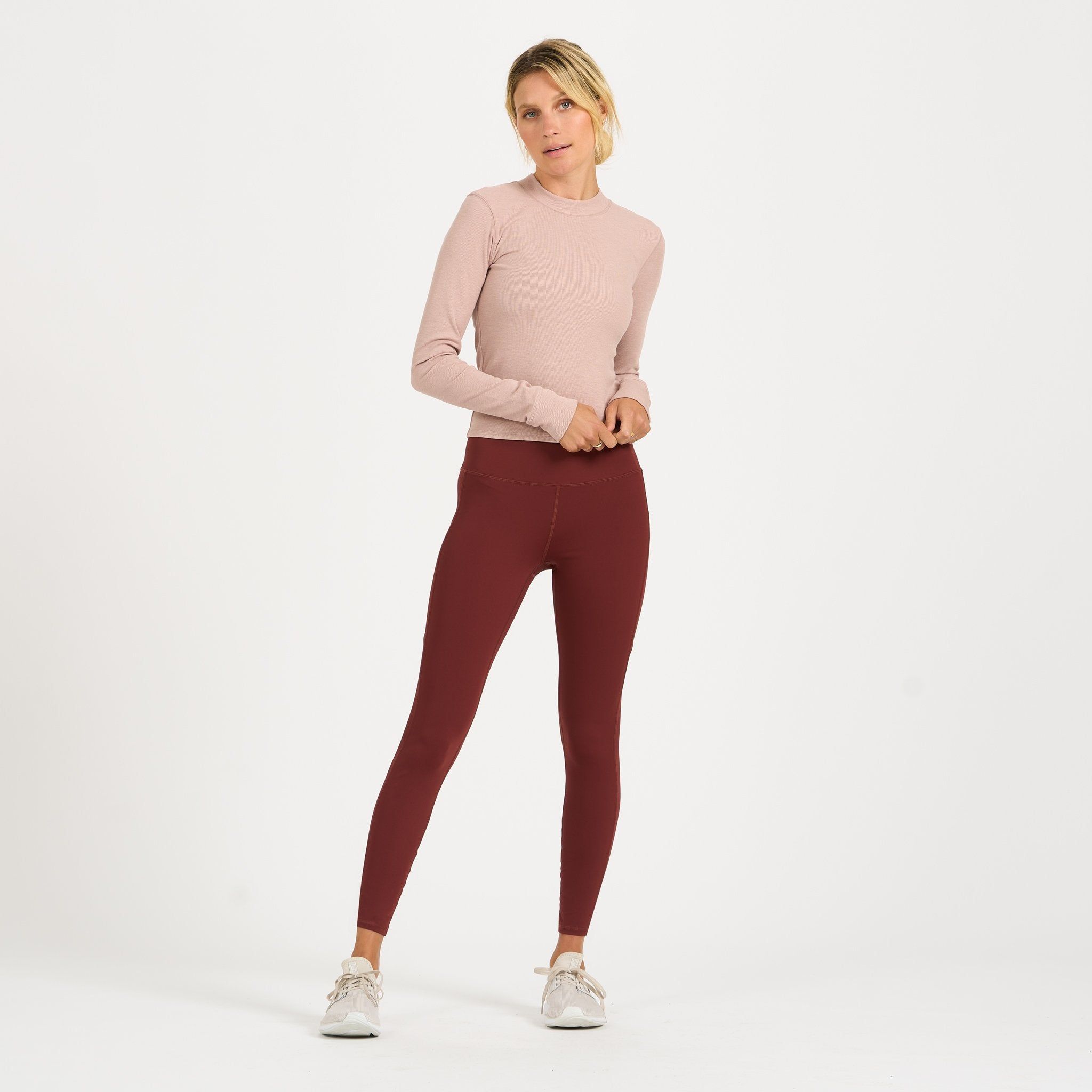 Long-Sleeve Pose Fitted Tee | Dogwood Heather sold by Vuori product image thumbnail 3