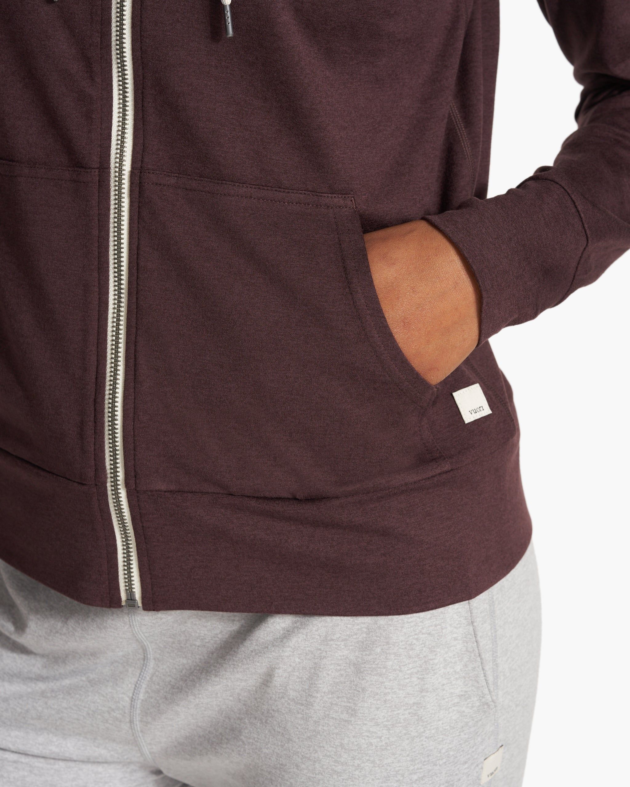 Halo Performance Hoodie 2.0 | Mahogany Heather sold by Vuori product image thumbnail 6