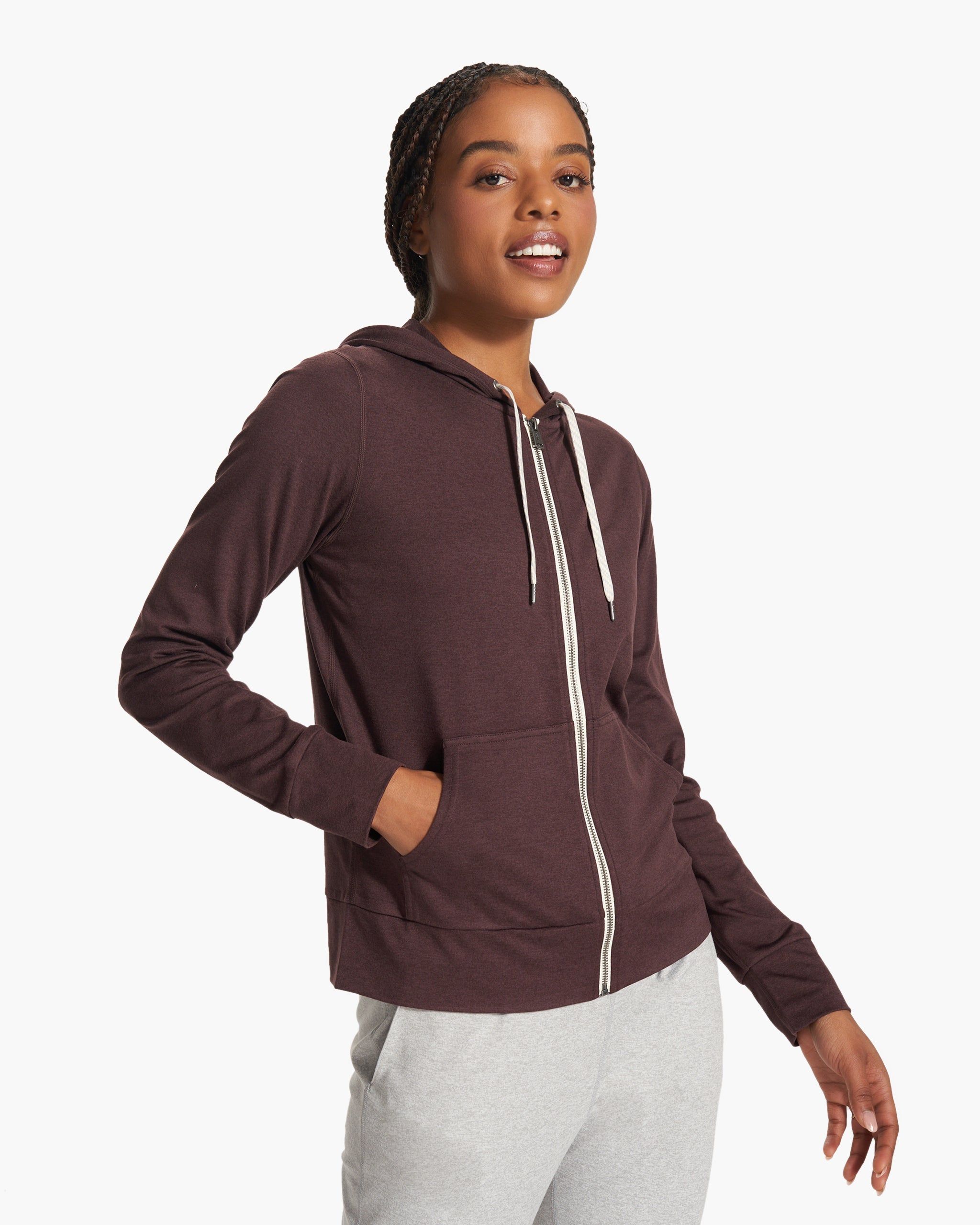 Halo Performance Hoodie 2.0 | Mahogany Heather sold by Vuori
