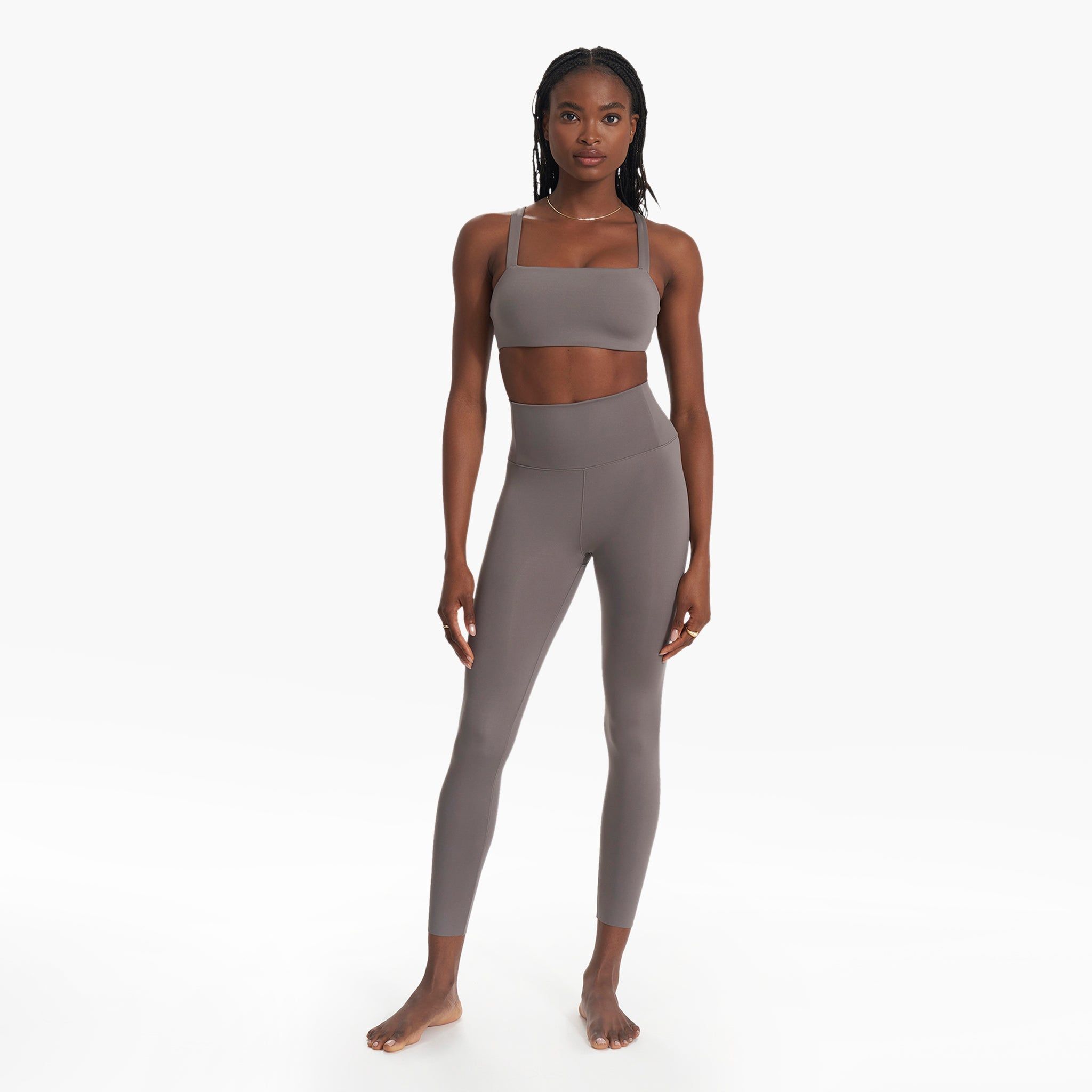 Evolve Square Neck Bra | Smoke sold by Vuori product image thumbnail 4