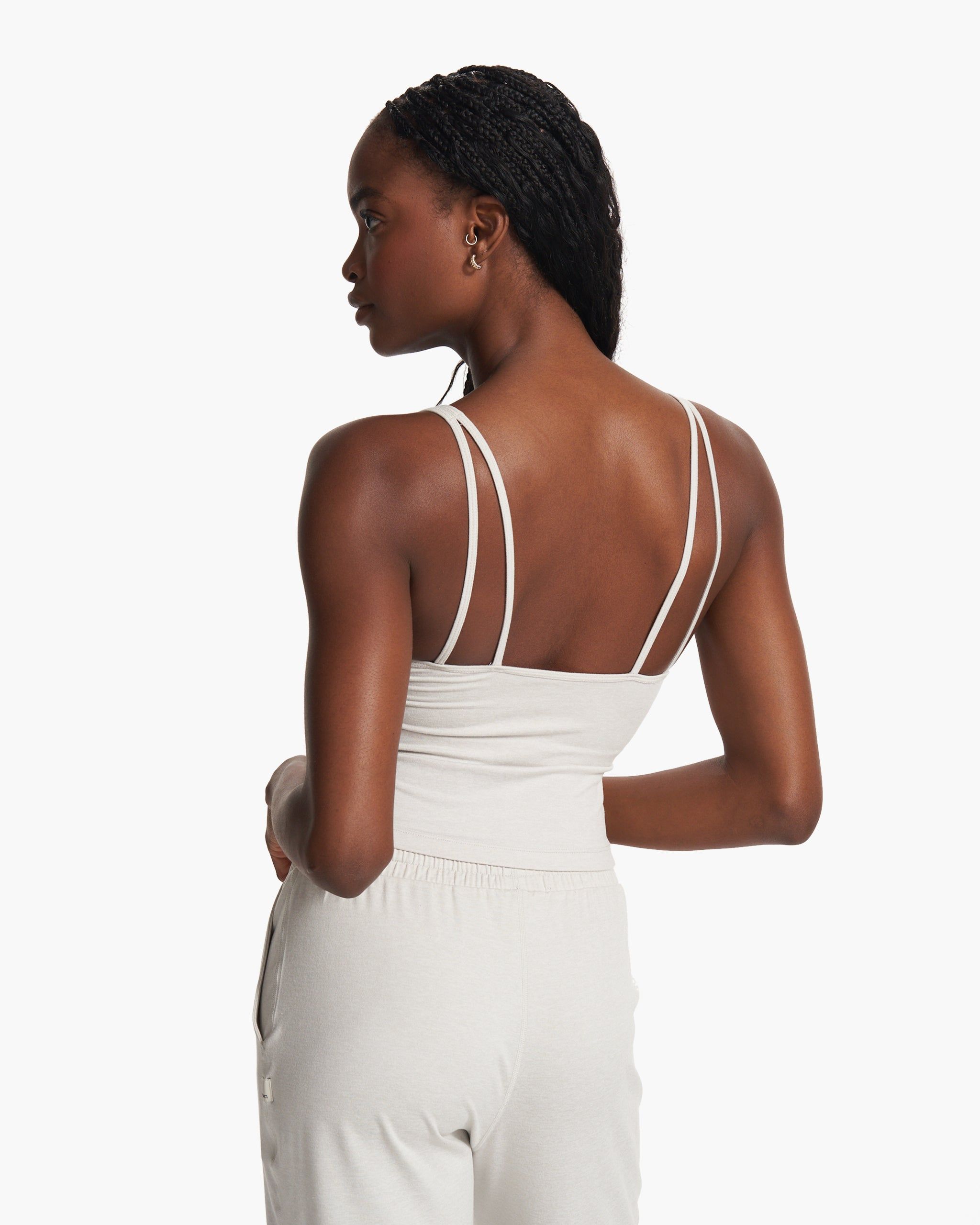 Halo Performance Crop | Salt Heather sold by Vuori product image thumbnail 4