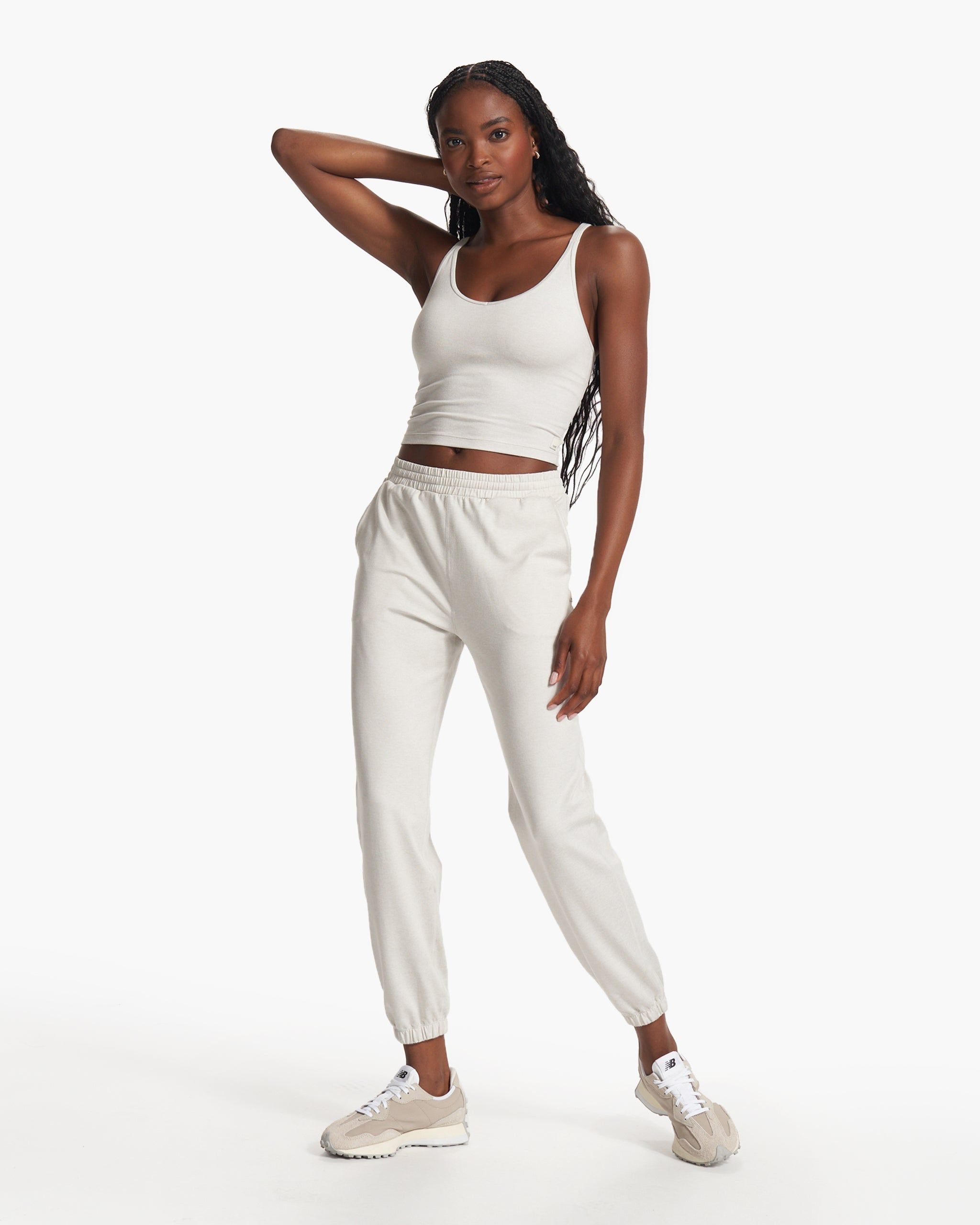 Halo Performance Crop | Salt Heather sold by Vuori product image thumbnail 5